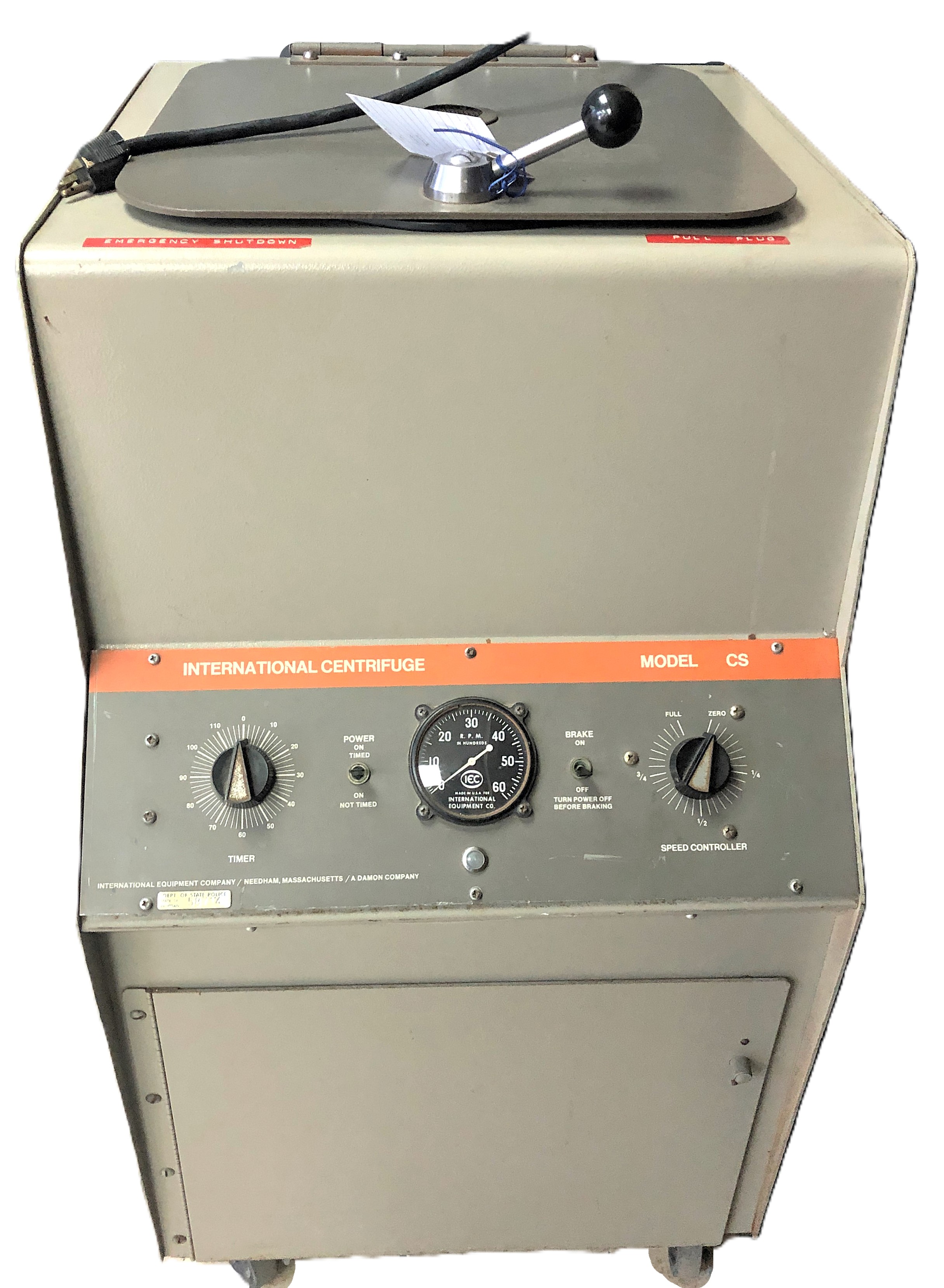 Used IEC CS Floor-Model Centrifuge with IEC 907 Swing-Out Rotor (6 x 100mL)