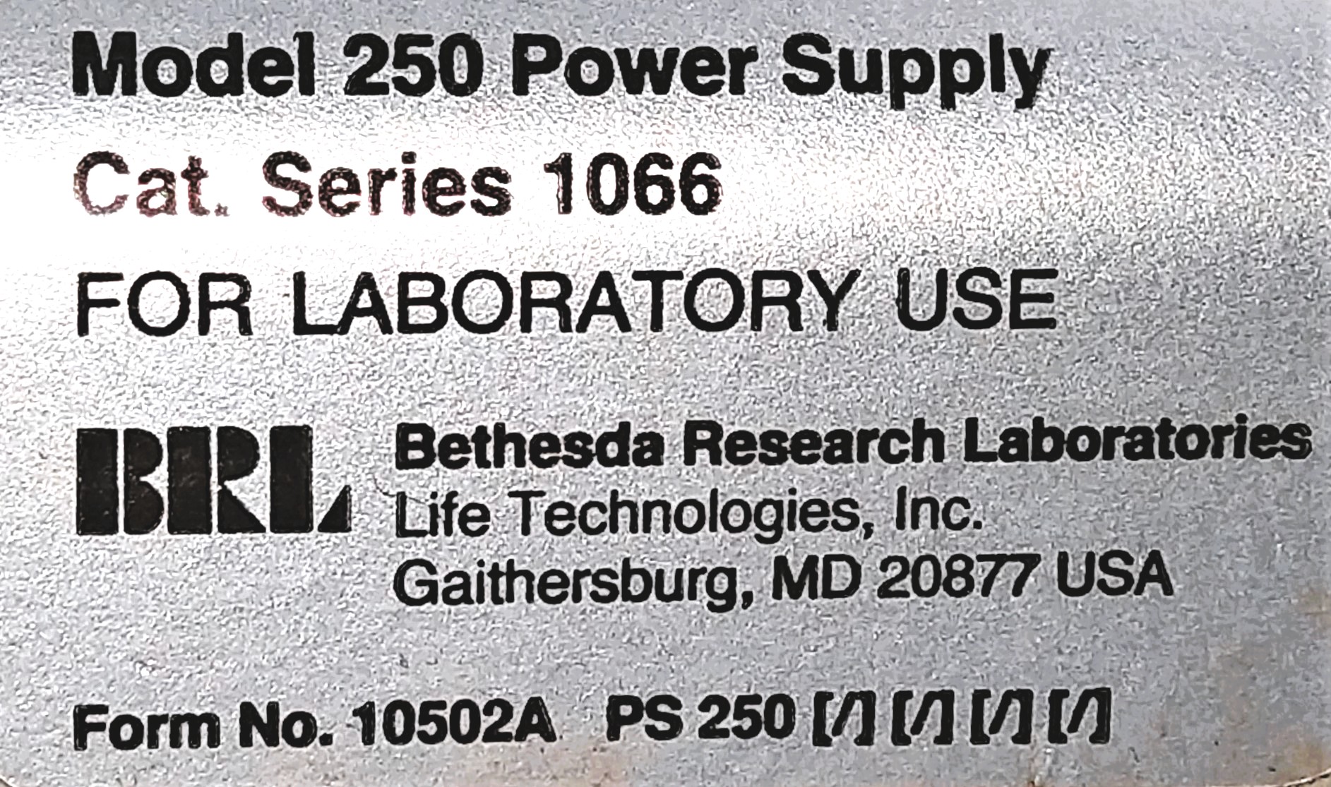 Used Gibco BRL 250 Electrophoresis Power Supply