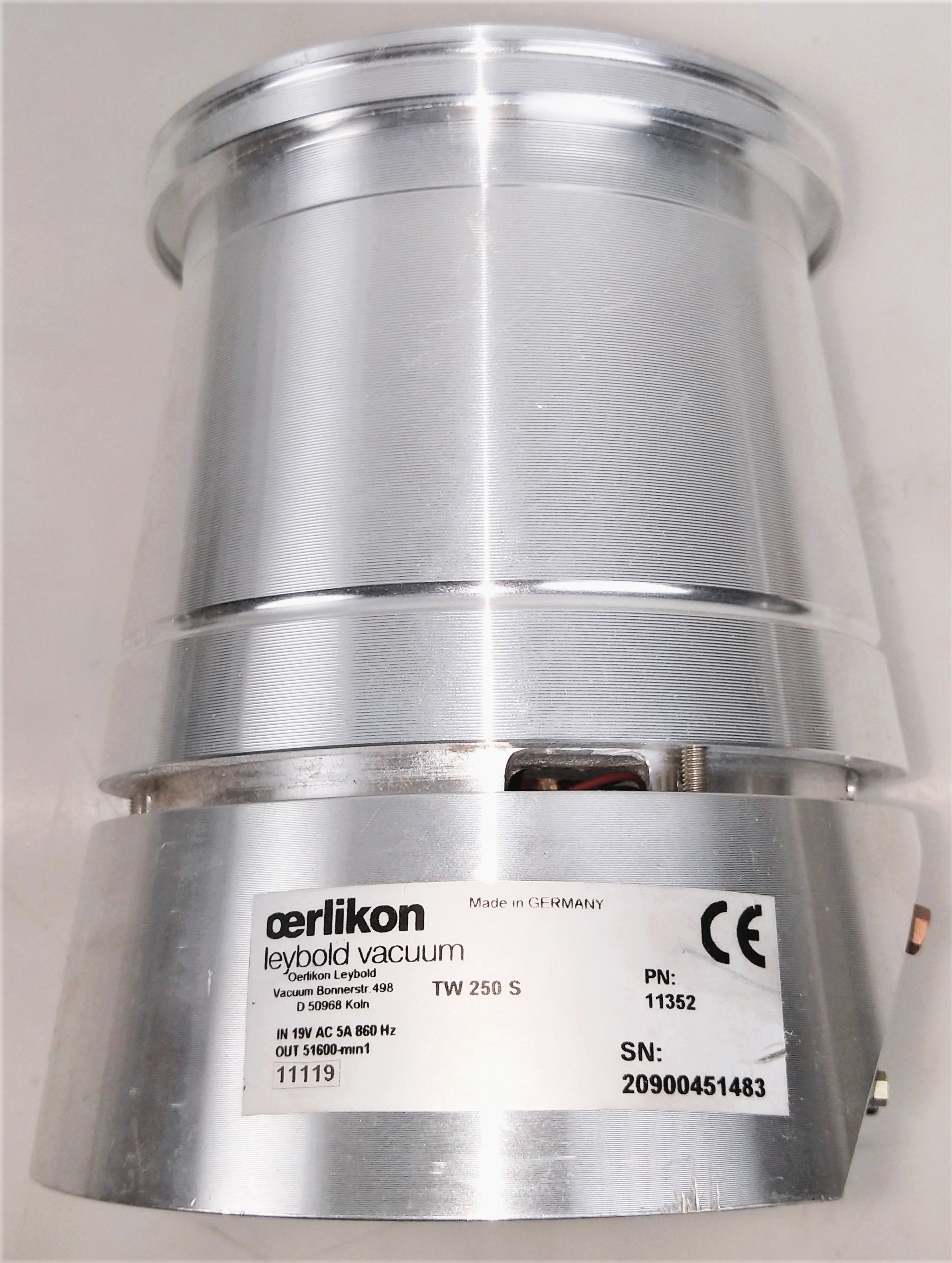 Used Leybold TW250S Turbomolecular Drag Pump with TD400 Converter