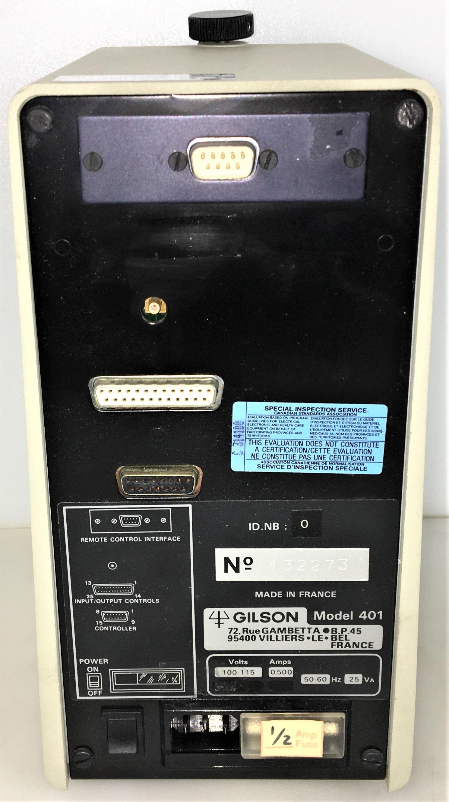 Used Gilson Dilutor 401 Syringe Pump with 201-202 Keypad Controller