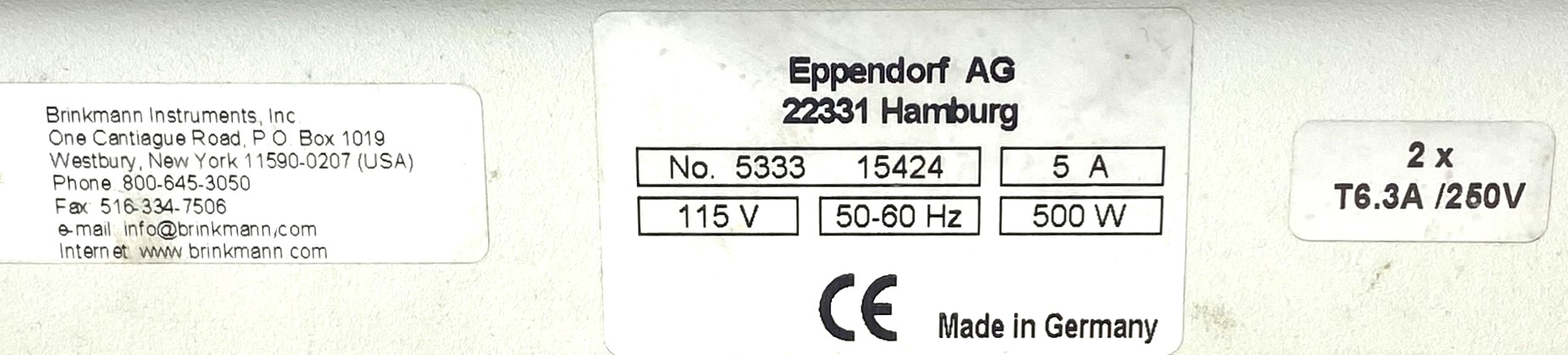 Used Eppendorf 5333 MasterCycler Gradient Thermal Cycler