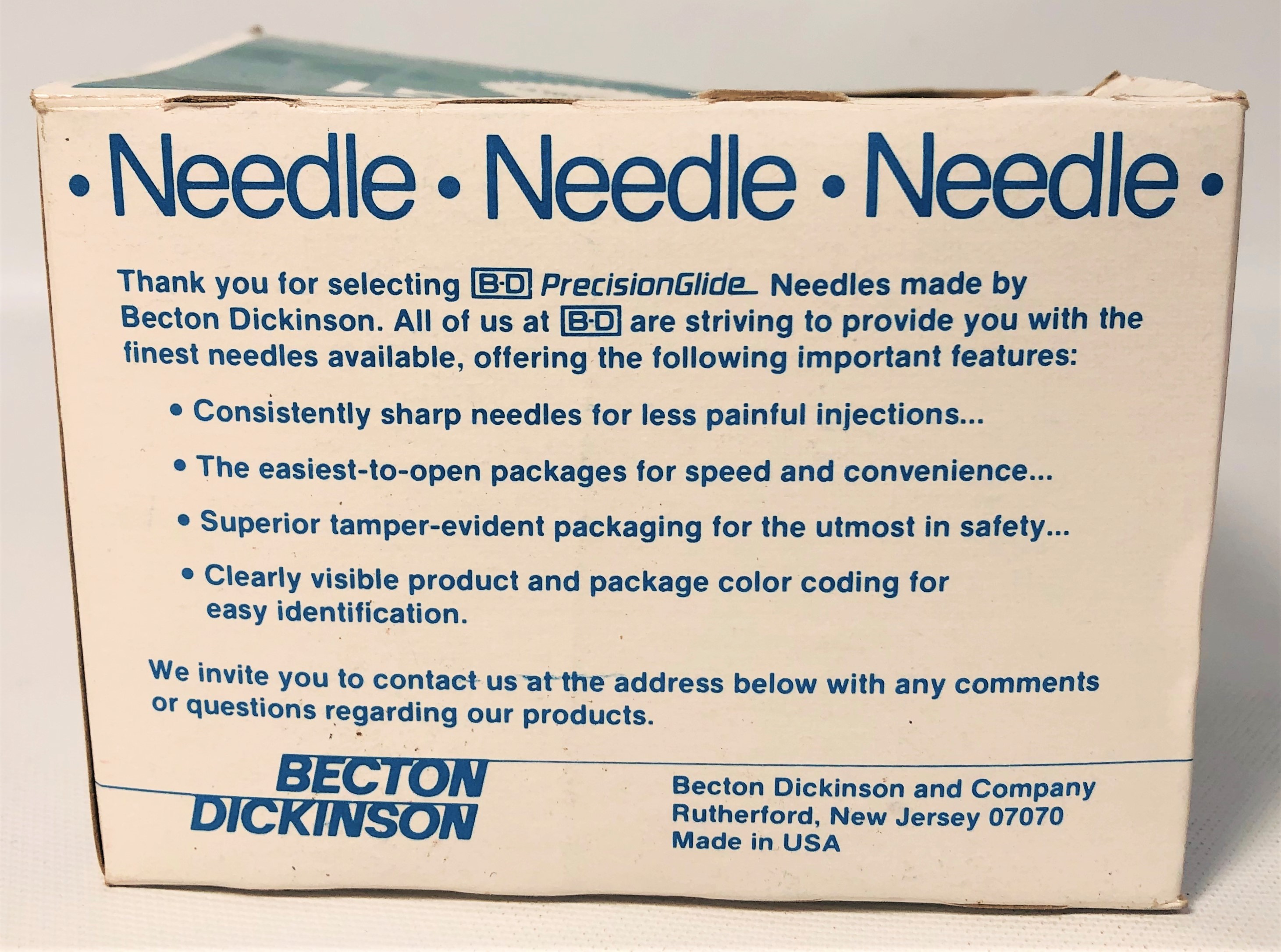 New Open Box B-D 305145 PrecisionGlide Hypodermic Needles 23G x 1" (Box of 33)