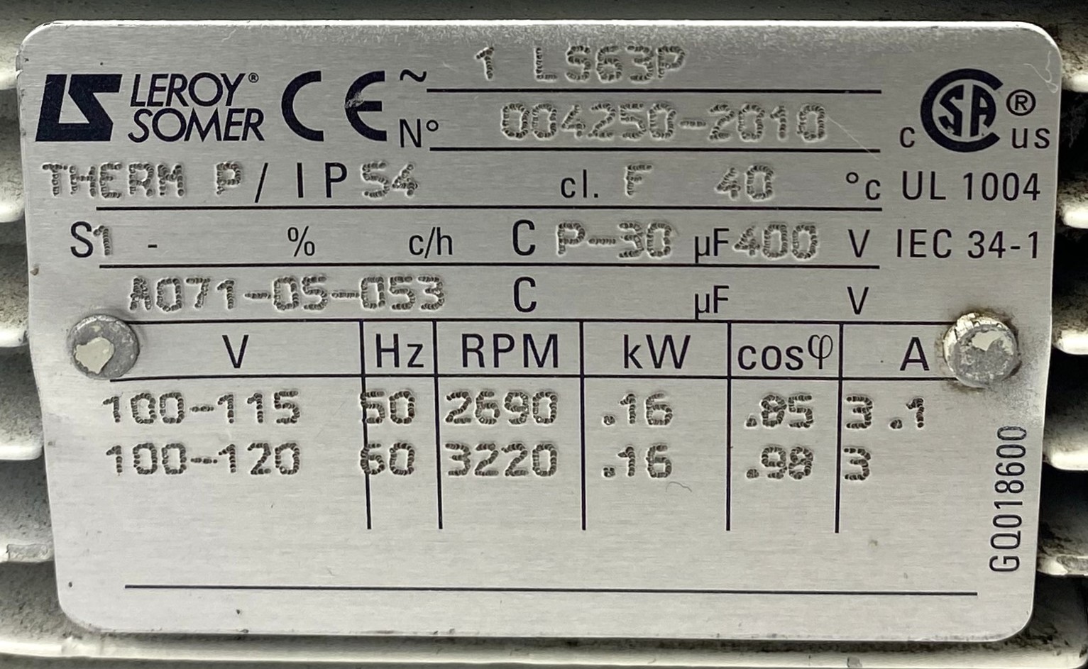 Used Edwards E2M1.5 (Agilent G1099-80023) Rotary Vacuum Pump (1.2cfm)