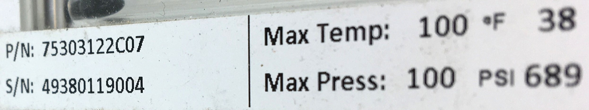 Used King 7530 Series Rotameter (75mm/3")