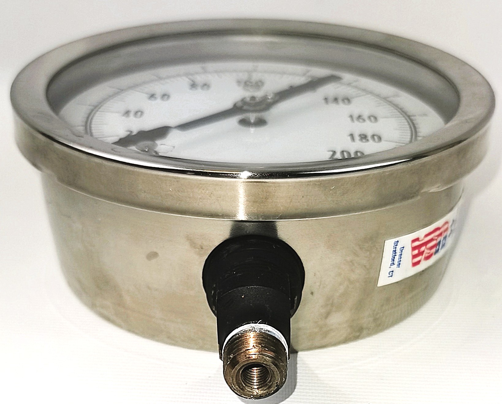 Used Ashcroft 1009 Stainless-Steel Pressure Gauge (0–200 psi / 14 bar)
