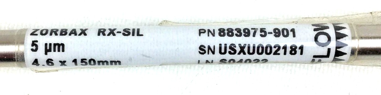 Used Agilent Zorbax Rx-SIL LC Column (15 cm × 4.6 mm x 5µm)