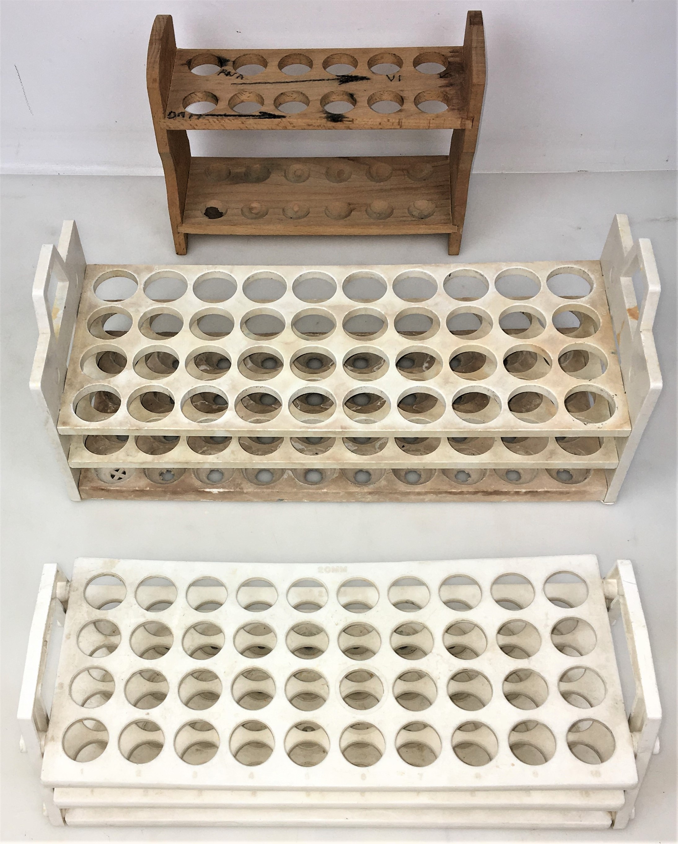 Used Assorted Test Tube Racks (Box of 20)