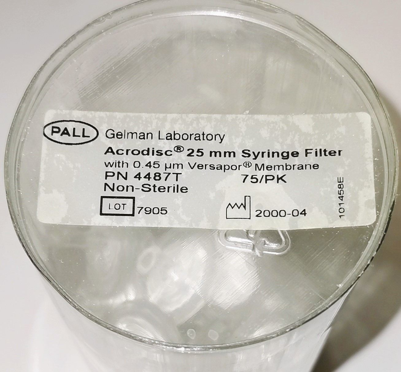 New Open Box Pall 4487T Acrodisc Syringe Filters with Versapor Membrane (Pack of 120)