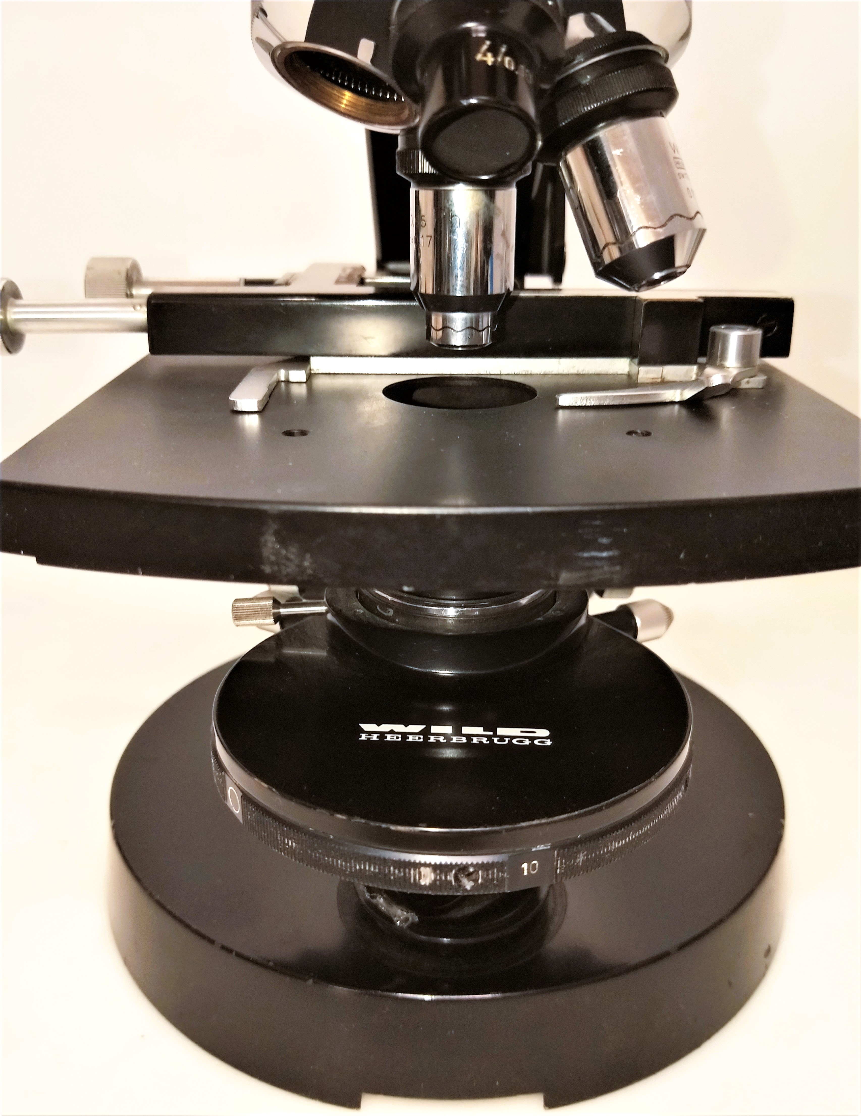 Used Wild M12 Binocular Phase-Contrast Microscope with Illuminator (40X to 400X)