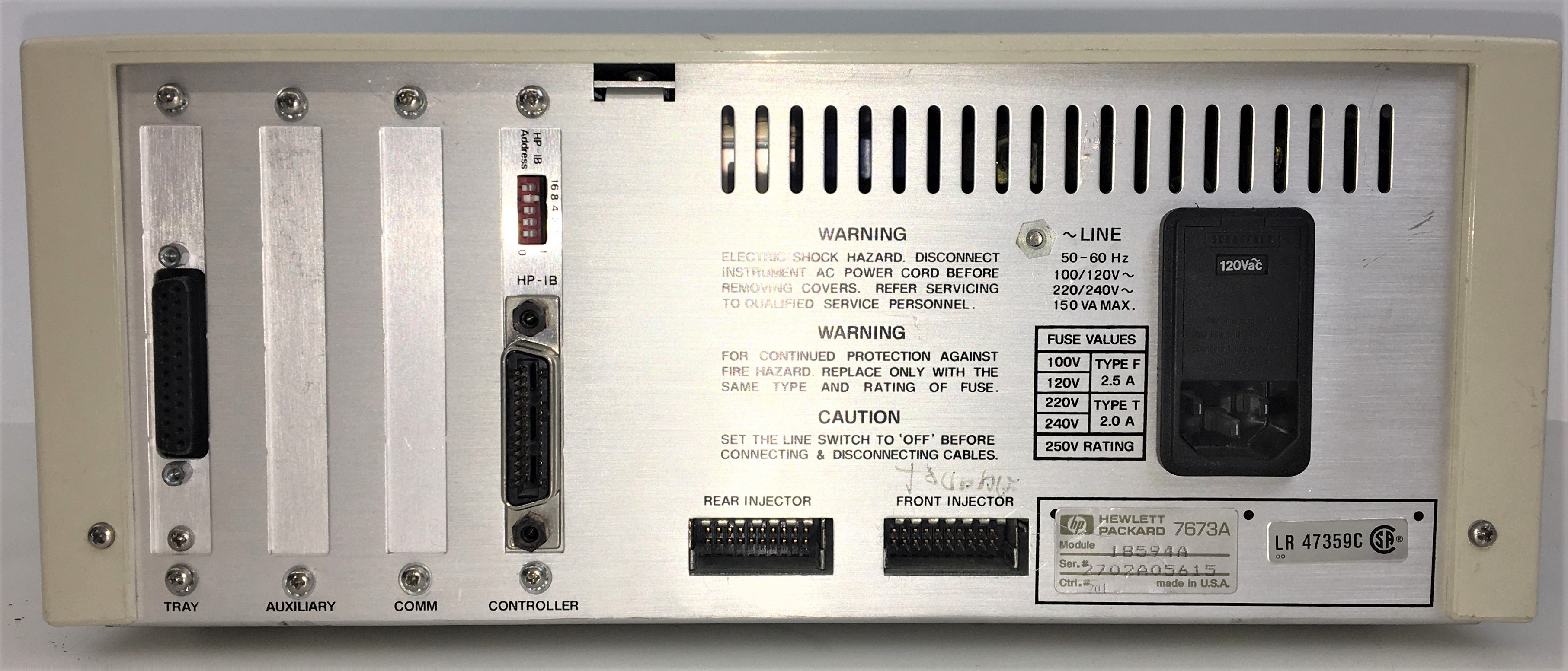 Used Hewlett Packard 7673A (18594A) Autosampler Controller