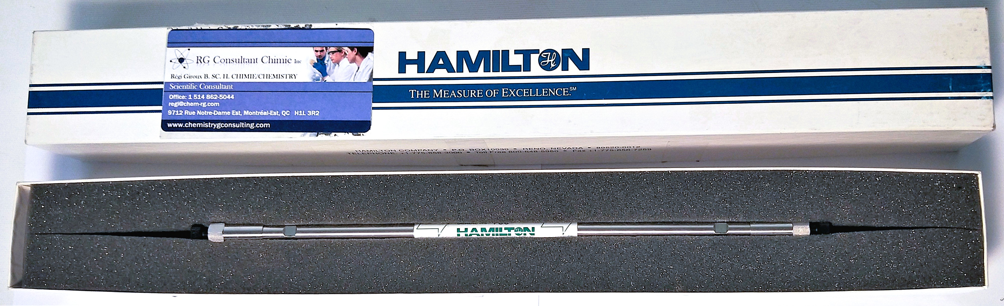 New Open Box Hamilton RCX-10 Anion Exchange HPLC Column (25 cm x 4.1mm x 7um)