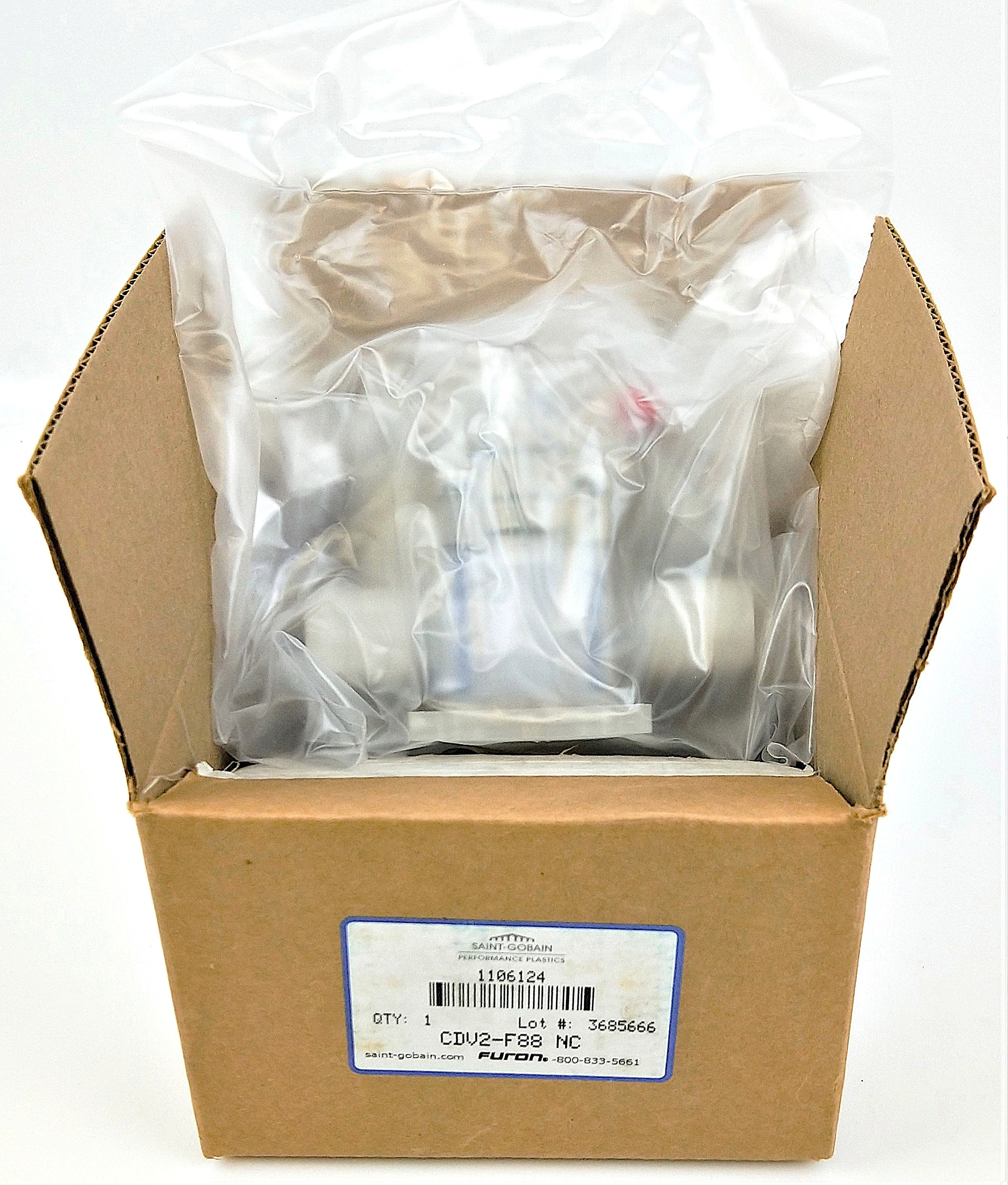 New Open Box Saint-Gobain Furon CDV2-F88-NC High-Purity 2-Way Diaphragm Valve