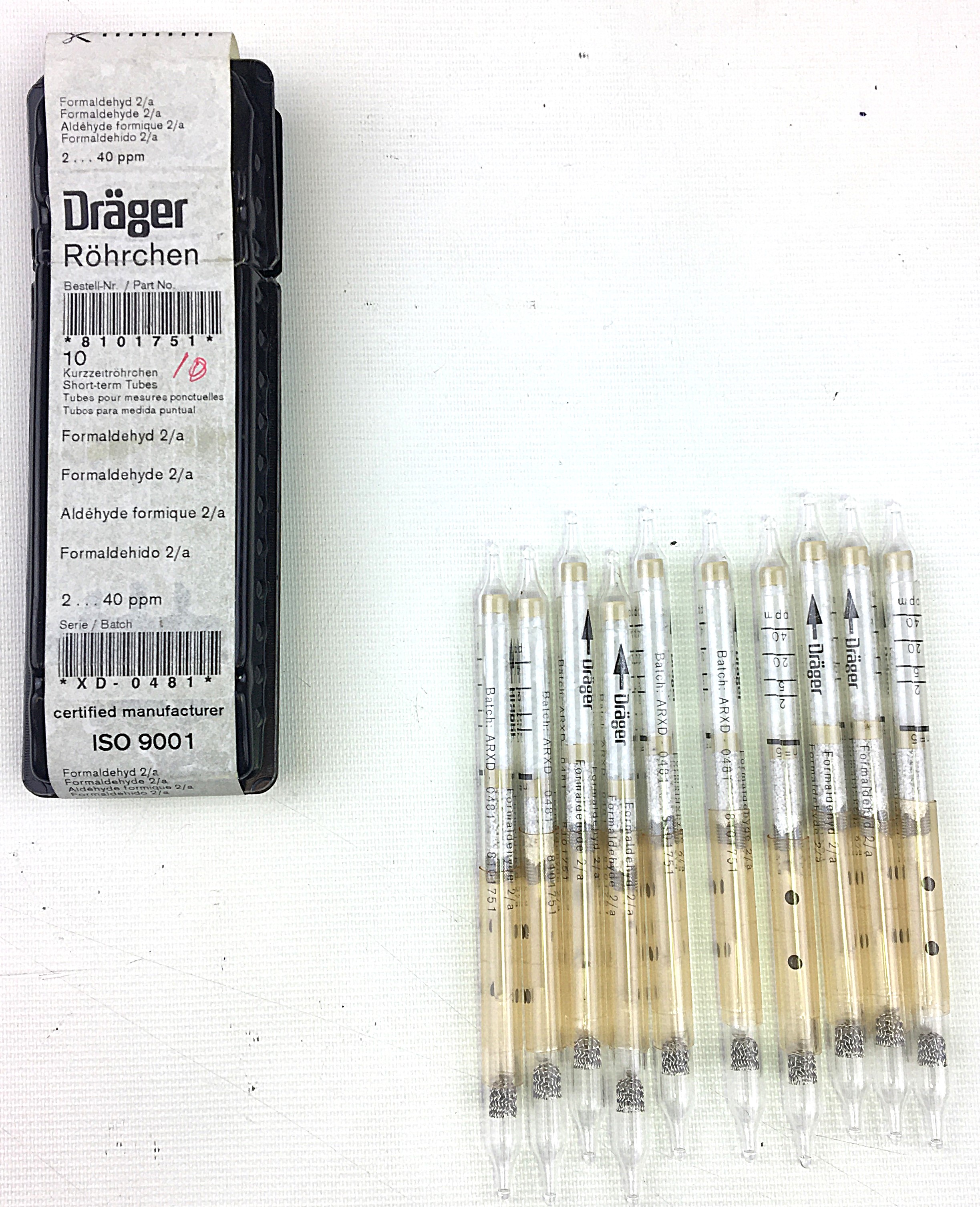 Used Drager Accuro Multi-Gas Detector Pump with Assorted Tubes