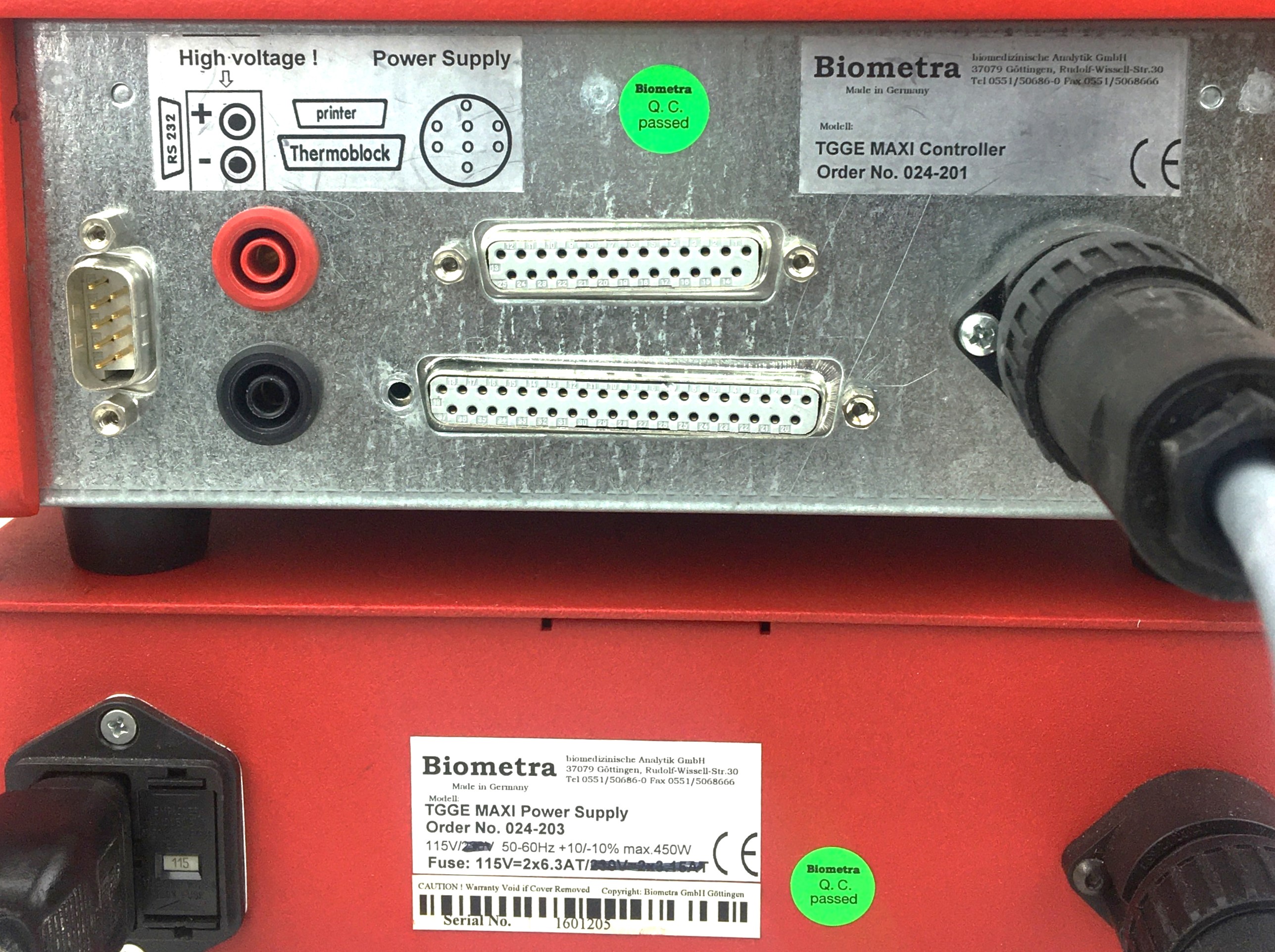 Used Biometra TGGE MAXI Electrophoresis Control and Power Supply