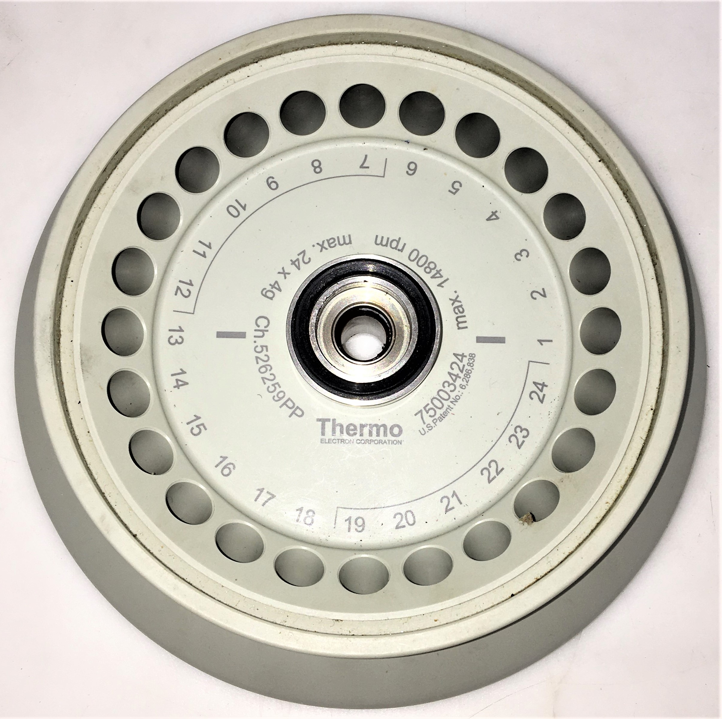 Used Thermo 75003424 Fixed-Angle Rotor - 24 x 1.5-2 mL