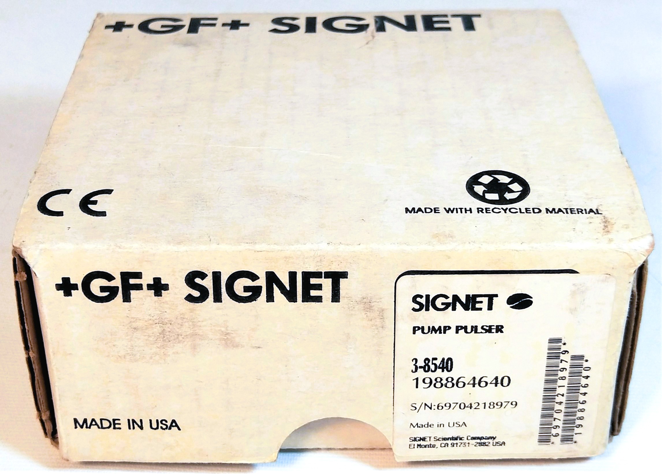 New Open Box GF Signet 3-8540 Pump Pulser Flow Transmitter