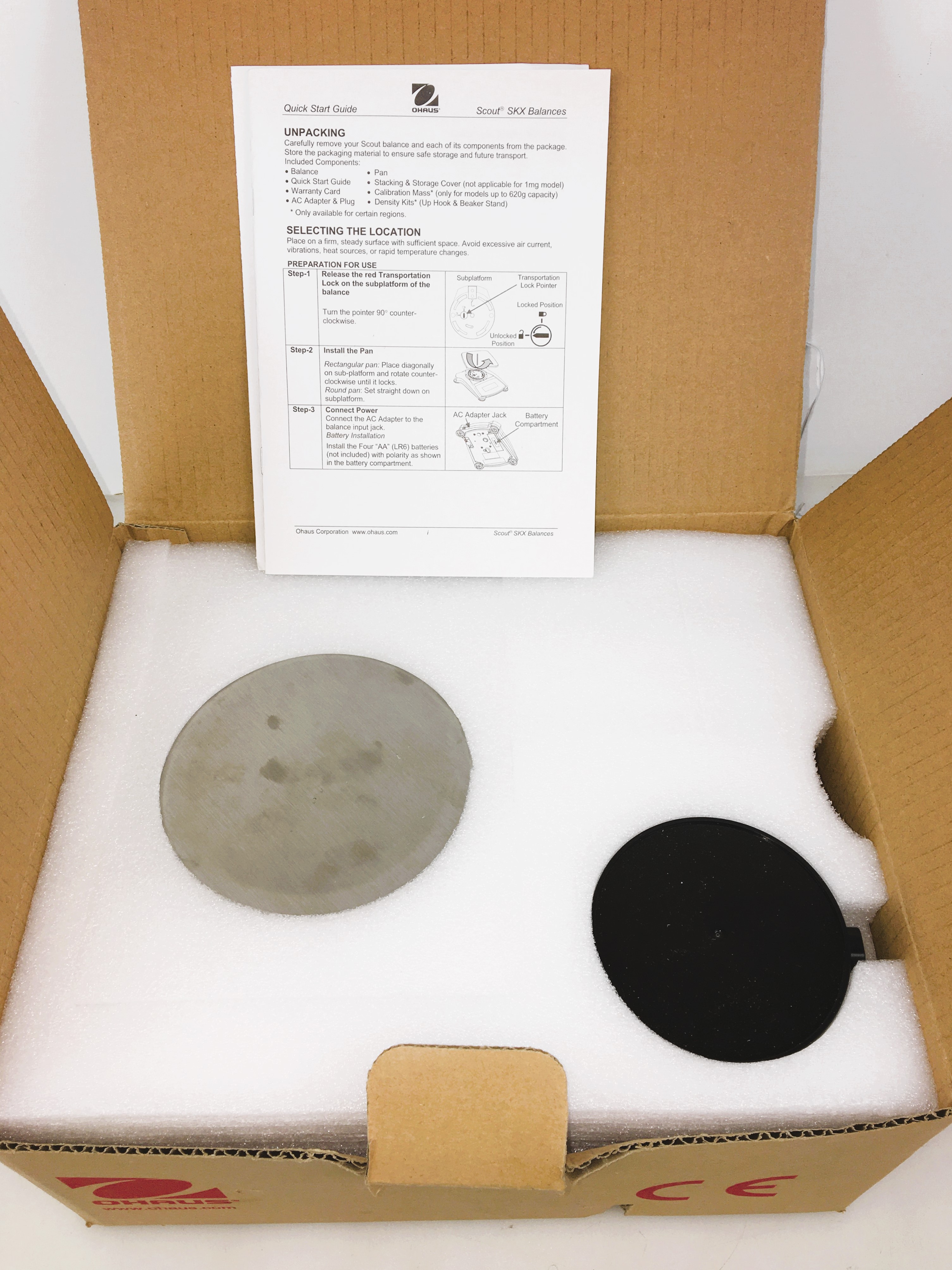 New Open Box Ohaus Scout SKX 222 Portable Balance (220g x 0.01g)