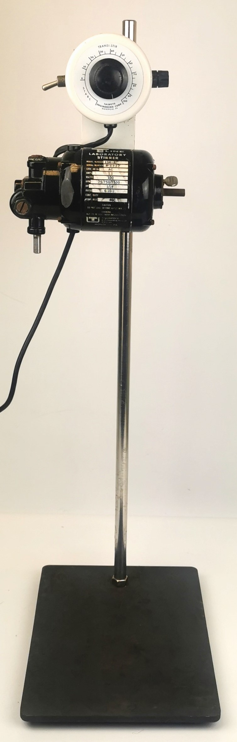 Used Talboys T-Line 134-2 Overhead Stirrer with Stand