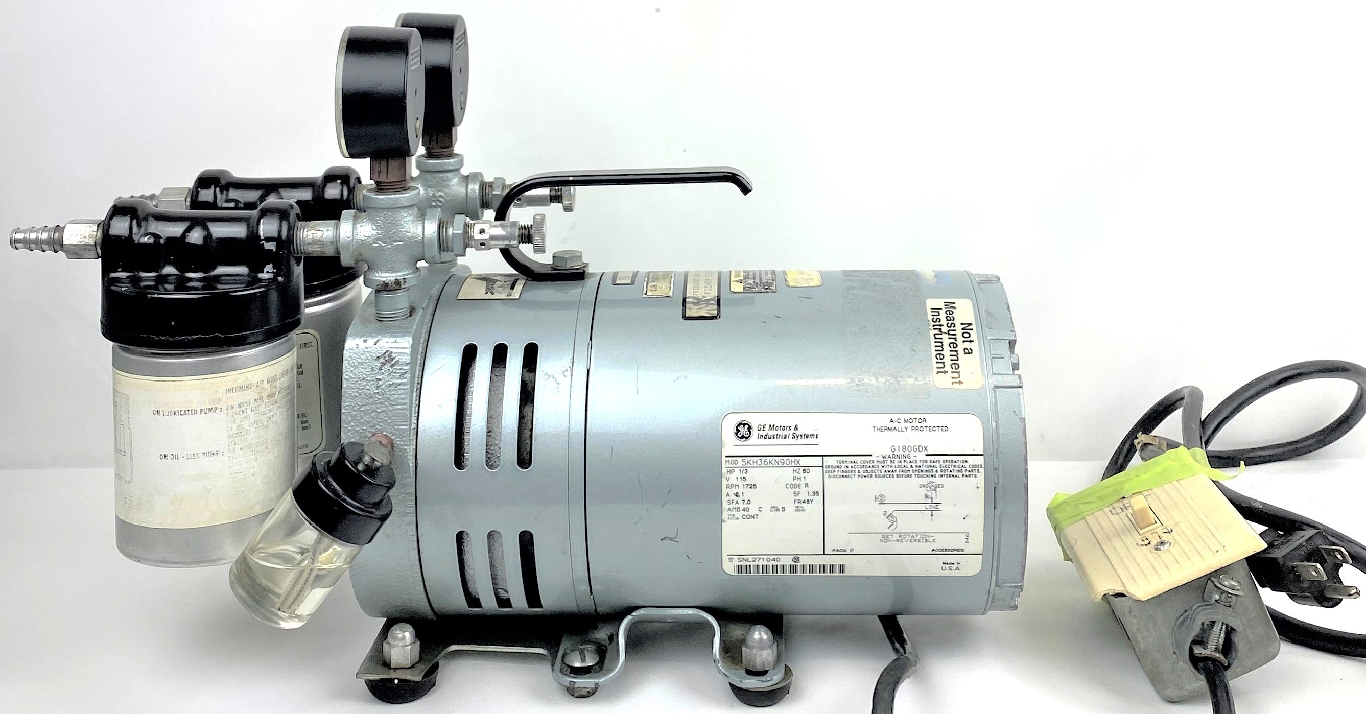Used Gast G180GDX Lubricated Rotary Vacuum Pump (4.5 cfm)