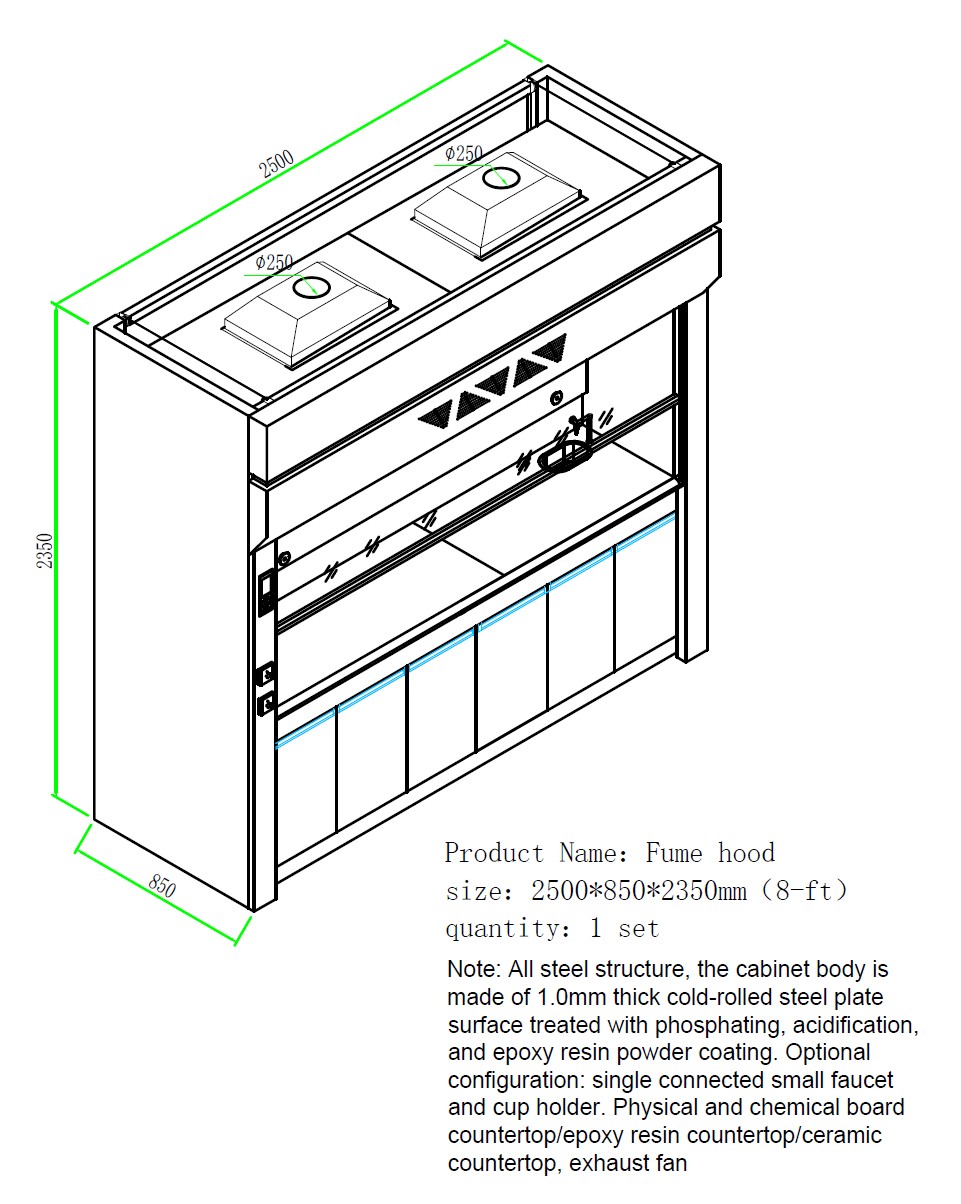 New Winband 8-Ft Fume Hood