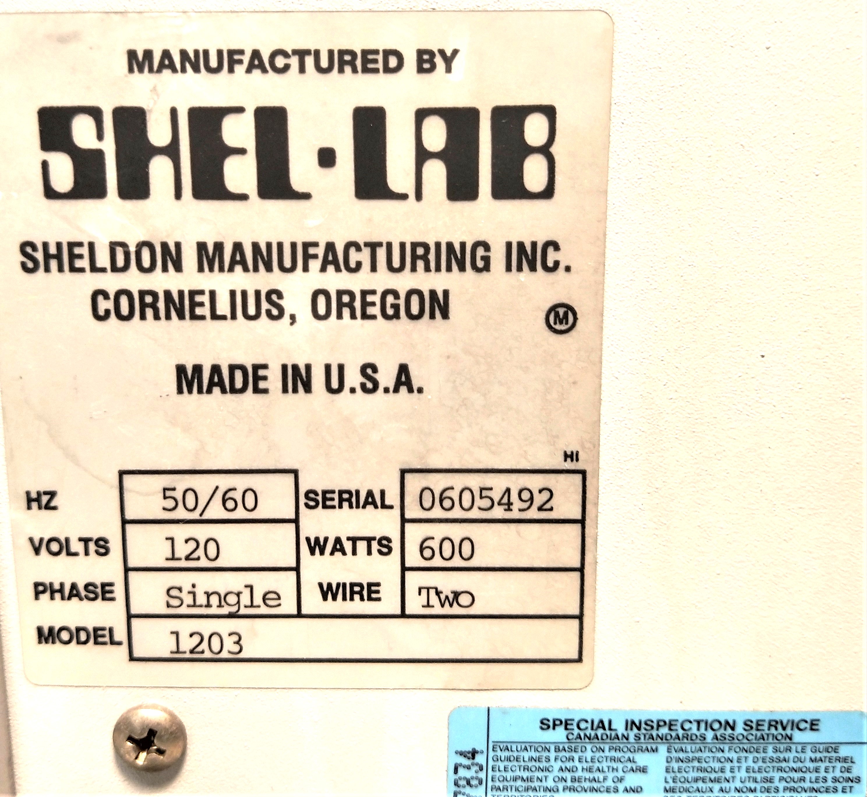 Used Shel-Lab 1203 Water Bath (14L)