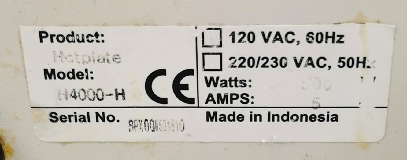 Used Southwest Science H-4000H Hot Plate (7" x 7" Plate)