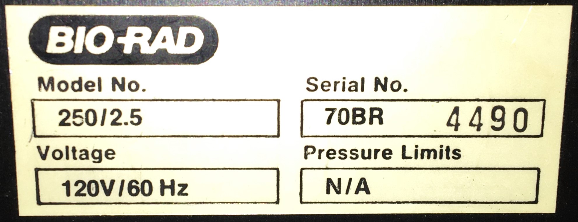 Used BioRad 250/2.5 Electrophoresis Power Supply