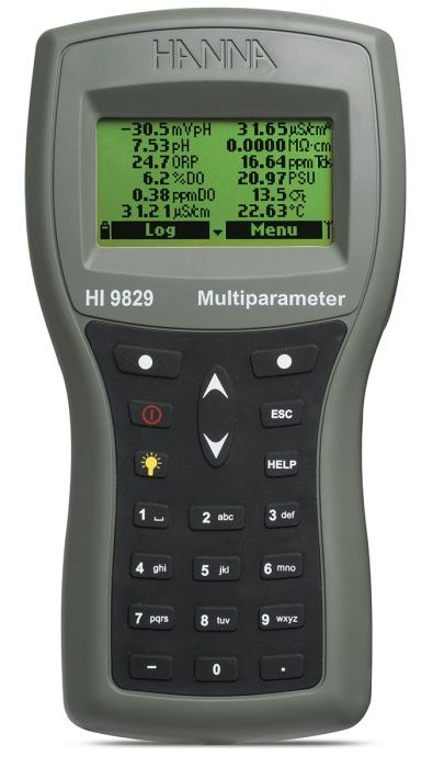 New Hanna HI 9829 Multiparameter pH/ISE/EC/DO/Turbidity Waterproof Meter with GPS Option