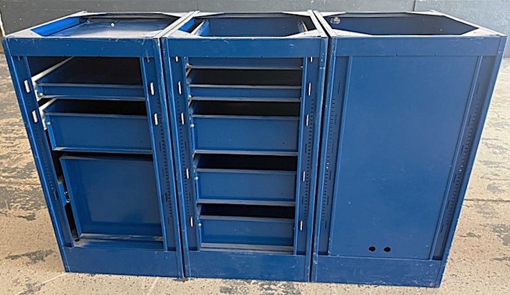 Used Metal Laboratory Cabinetry (9 Linear Ft)