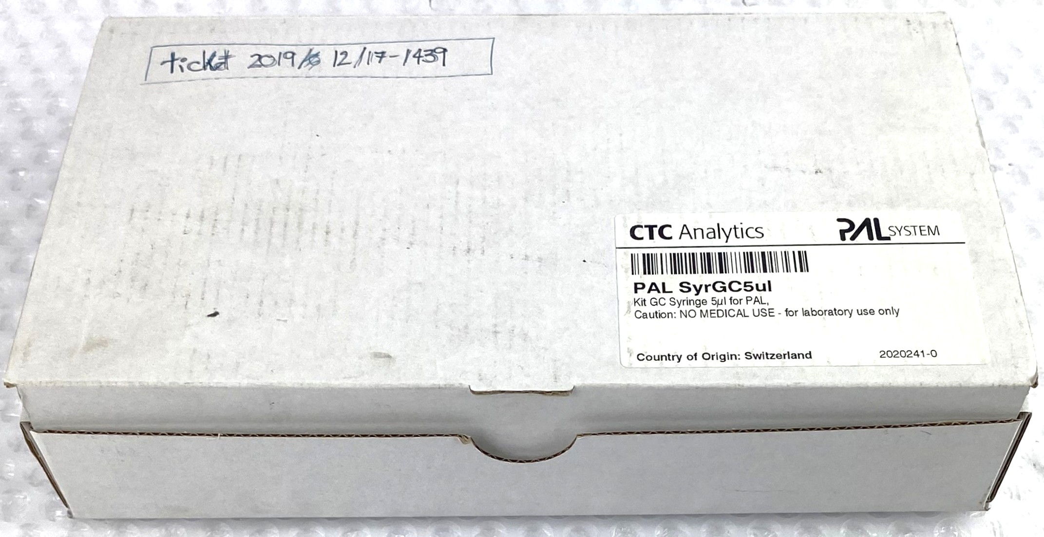 New Open Box CTC Analytics PALSyrGC (MSU 017-00A) 5µL Liquid Sample Adapter