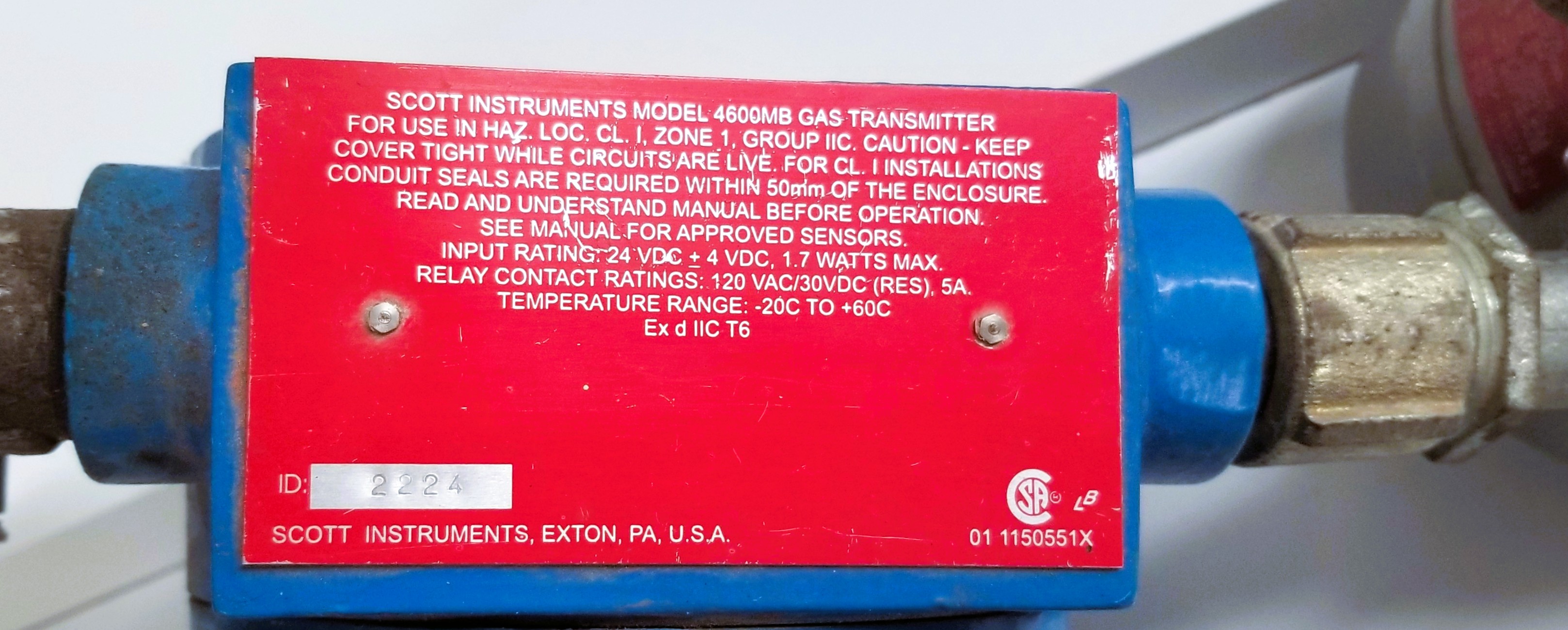 Used Scott (Bacharach) 4600MB Gas Transmitter