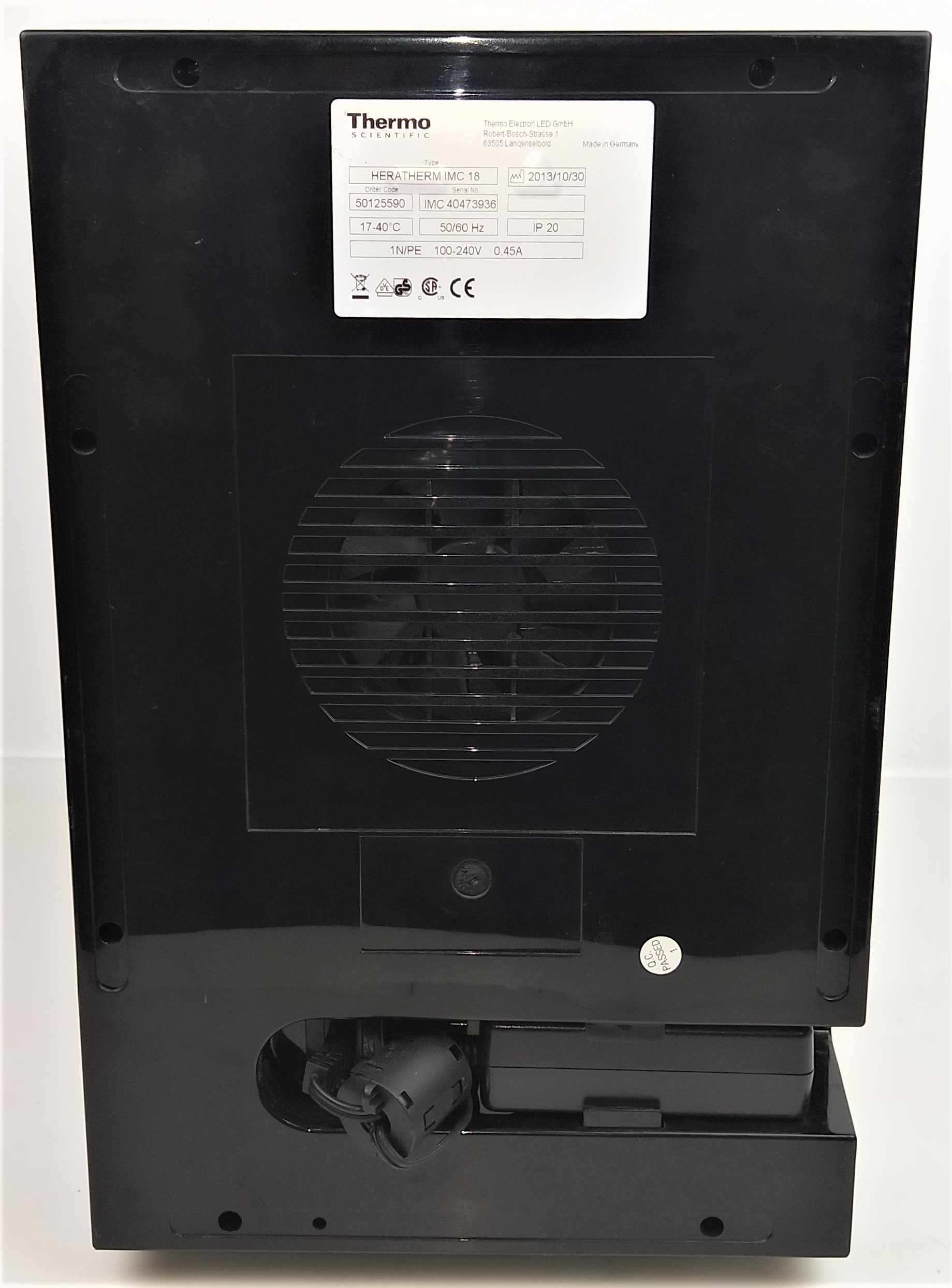 Used Thermo HeraTherm IMC 18 Refrigerated Incubator with Chamber Thermometer