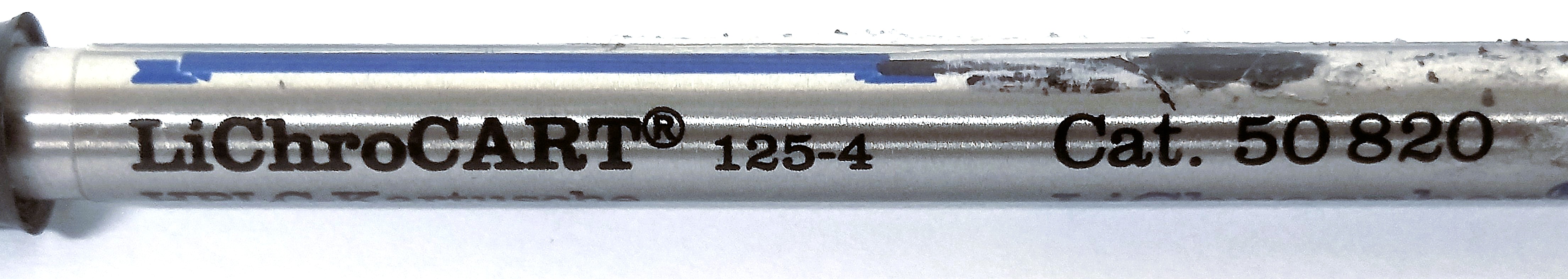 Used Merck LiChrospher Si-60 (LiChroCART 125-4) HPLC Cartridge (12.5cm x 4mm x 5µm)
