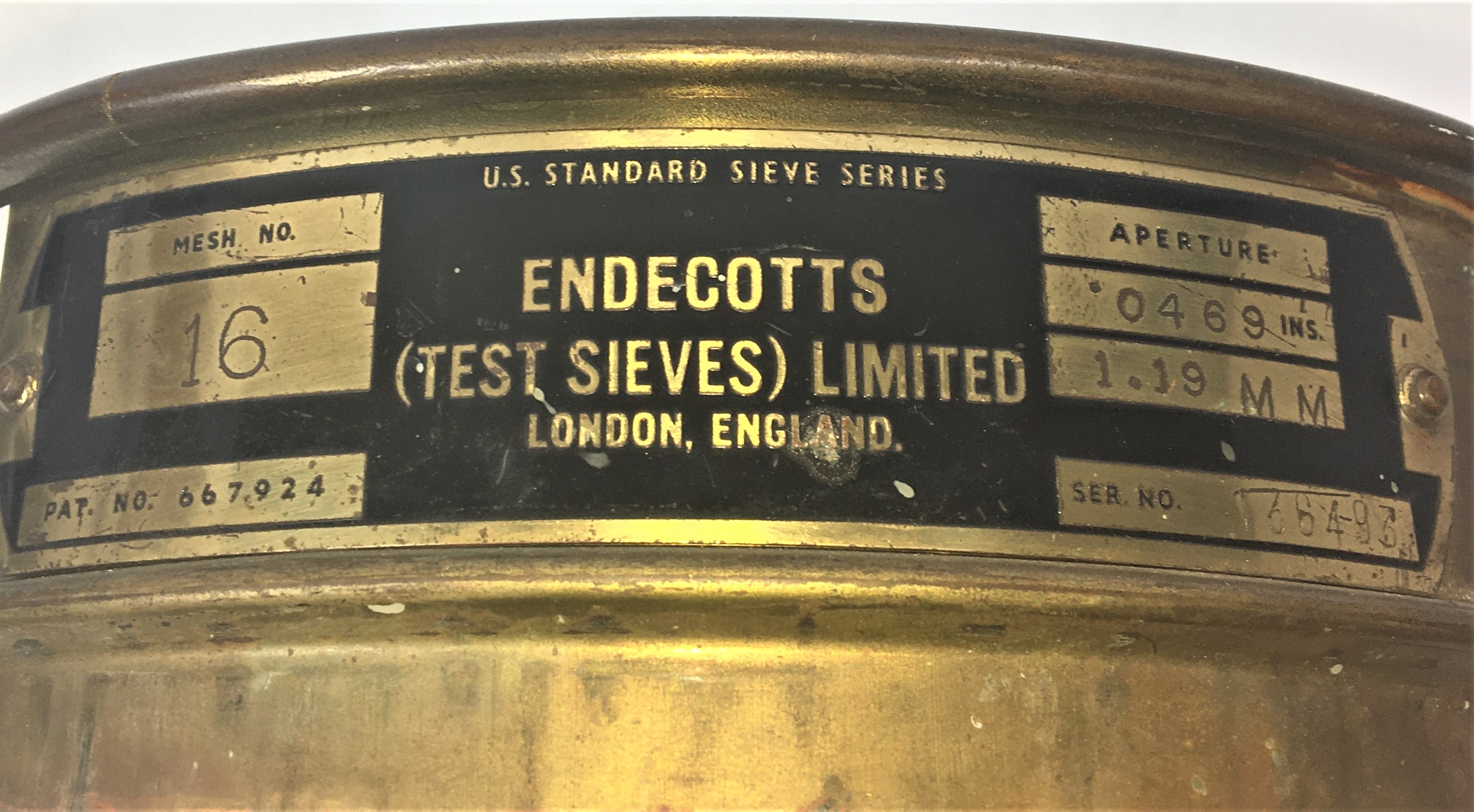 Used Endecotts Brass Sieve Kit - 8" Diam (Set of 6)