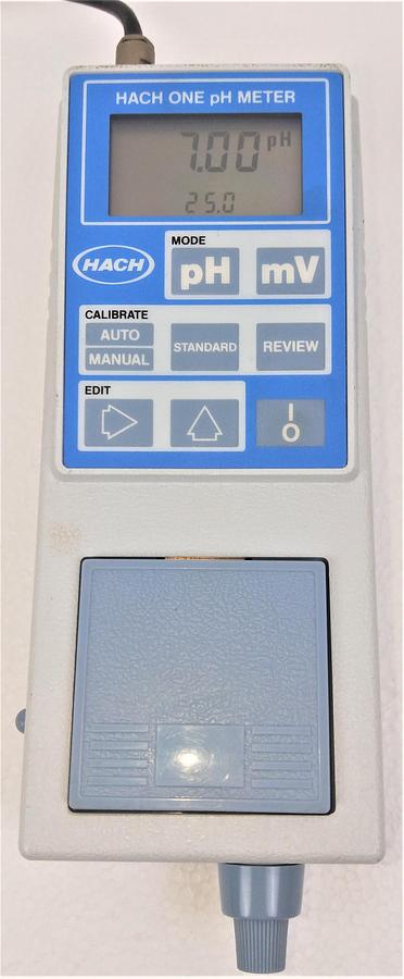 Used Hach ONE (43800-00) Portable pH Meter with New Electrode
