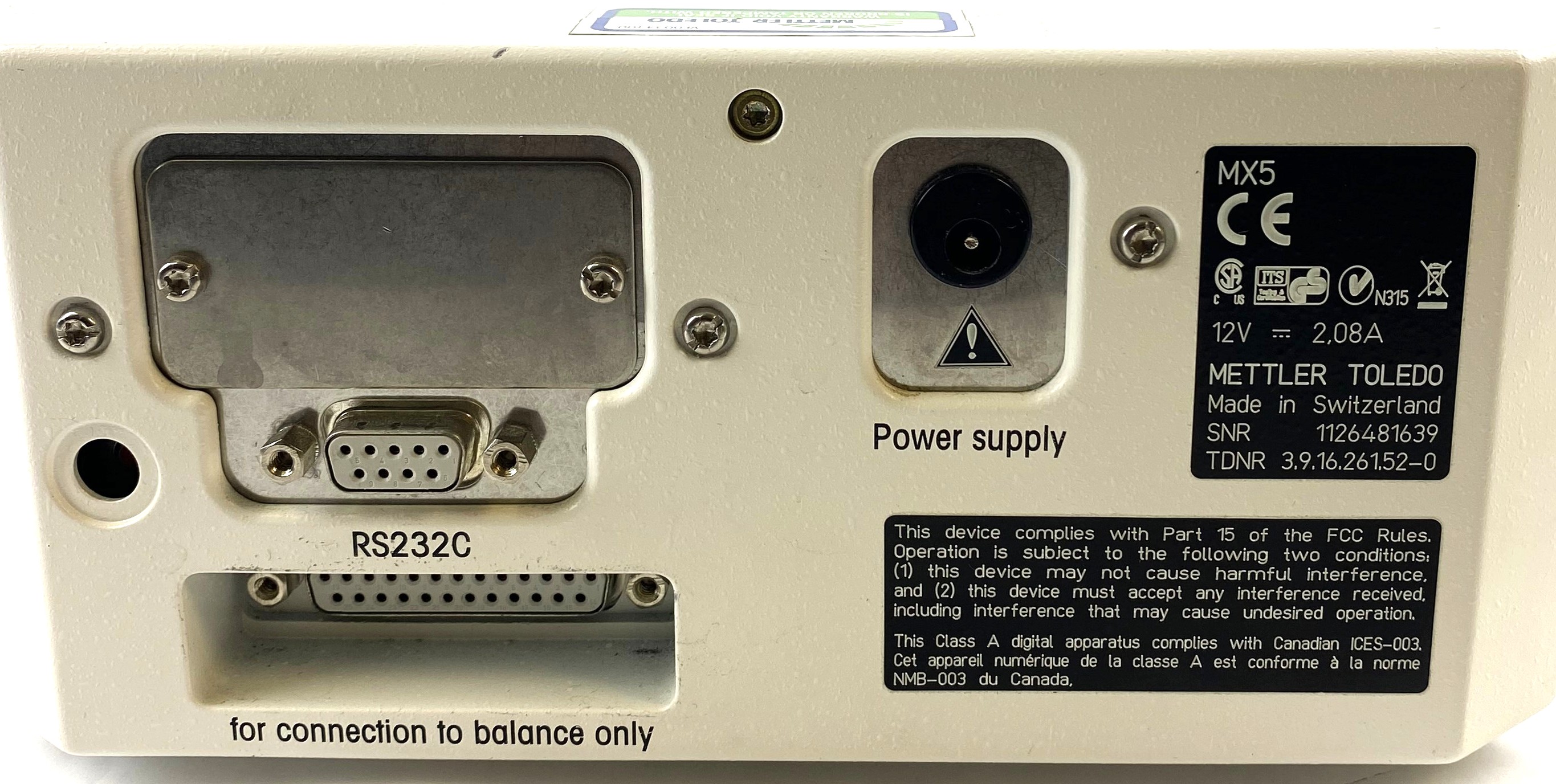 As is Mettler Toledo MX5 MicroBalance (5.1 g x 0.001 mg)