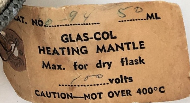 Used Glas-Col O394 Heating Mantle with Zipper Closure - 50mL