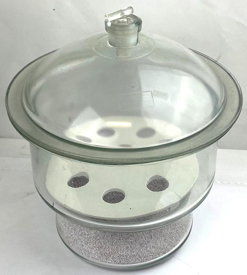 Used Glasswerk Wertheim Glass Vacuum Desiccator with Support Plate (10.5L)
