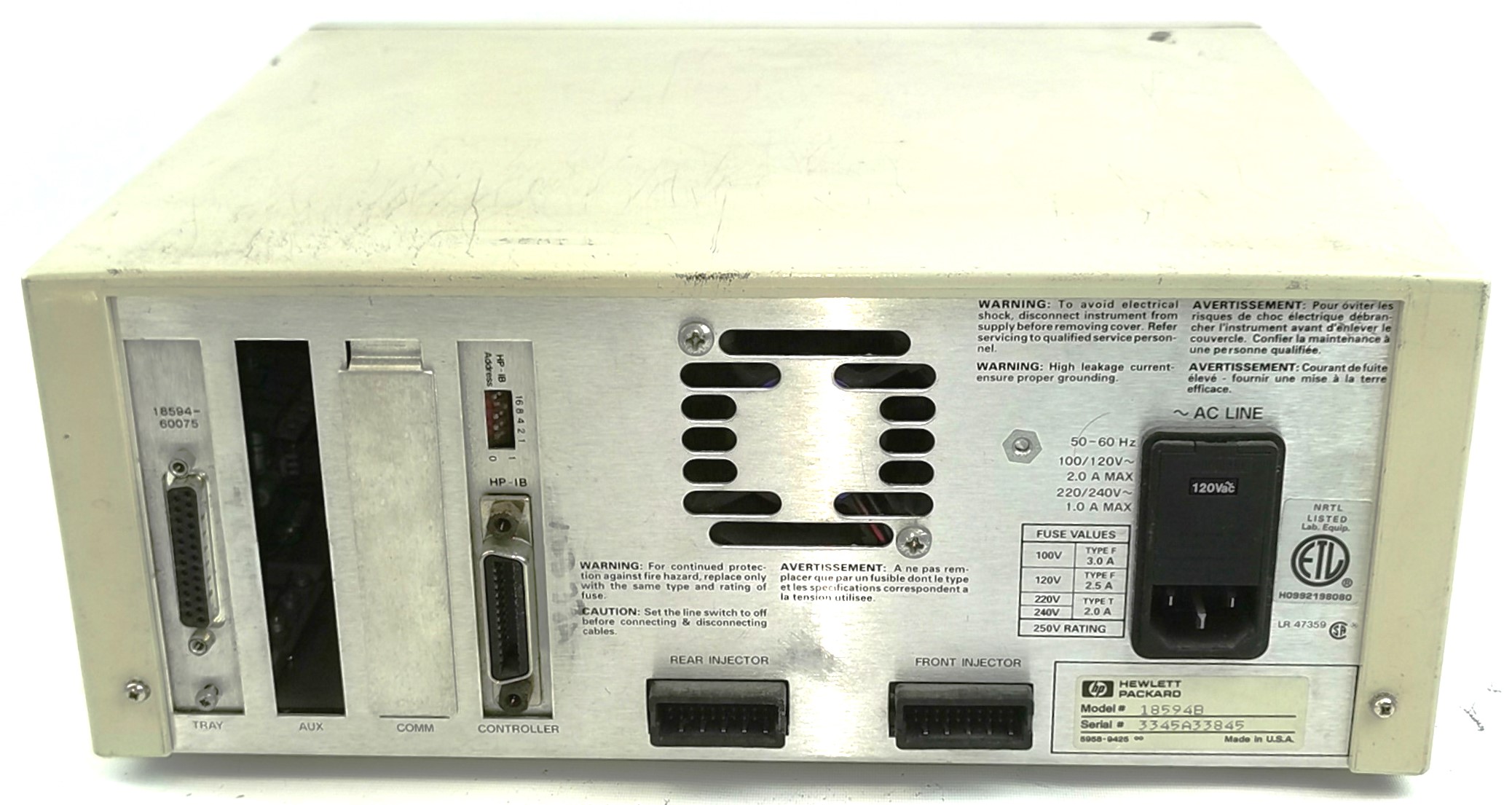 Used Hewlett Packard 7673 (18594B) Autosampler Controller