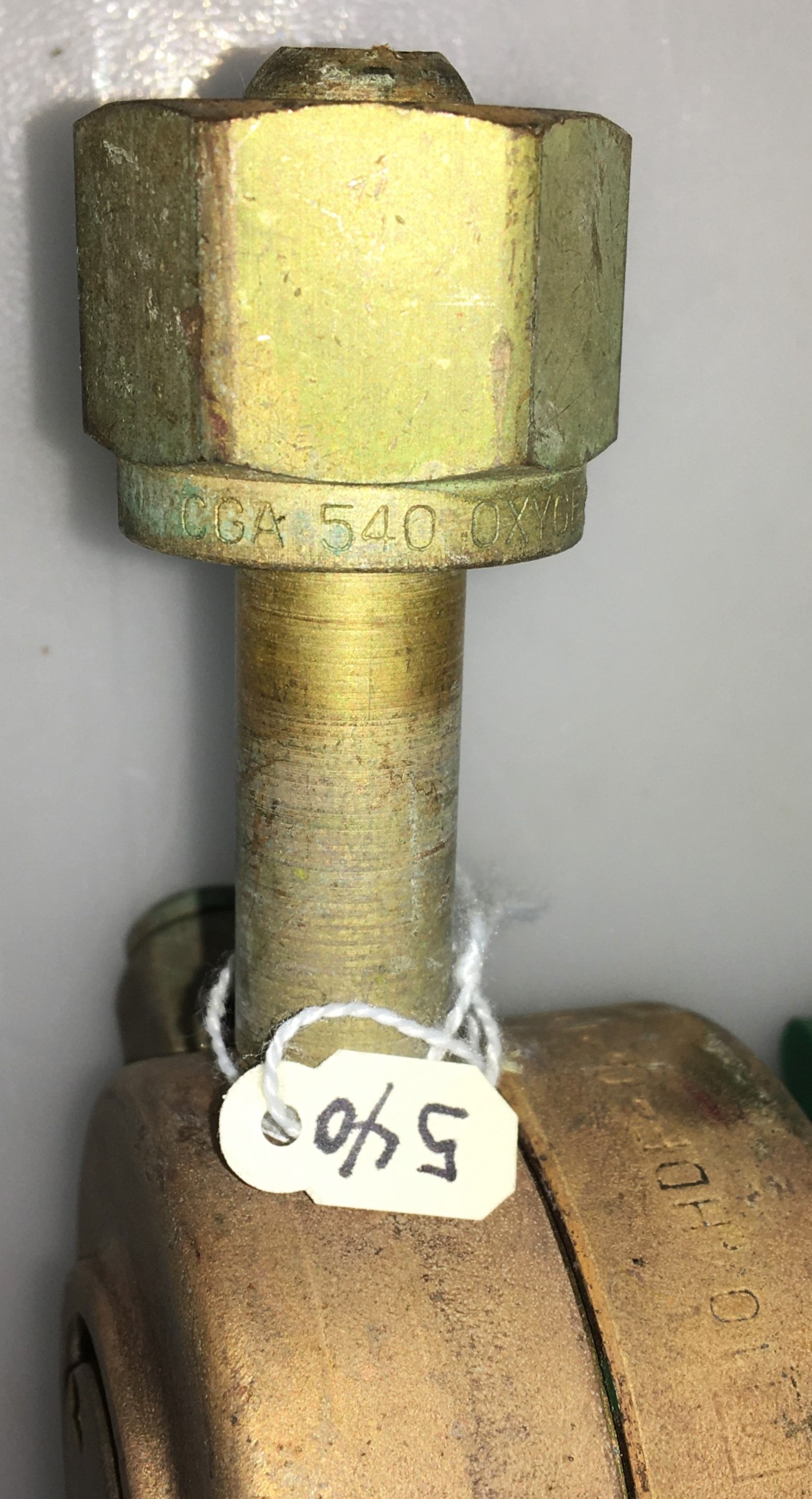 Used Liquid Air 104HDF-O2-158 Brass Oxygen Regulator (CGA 540)