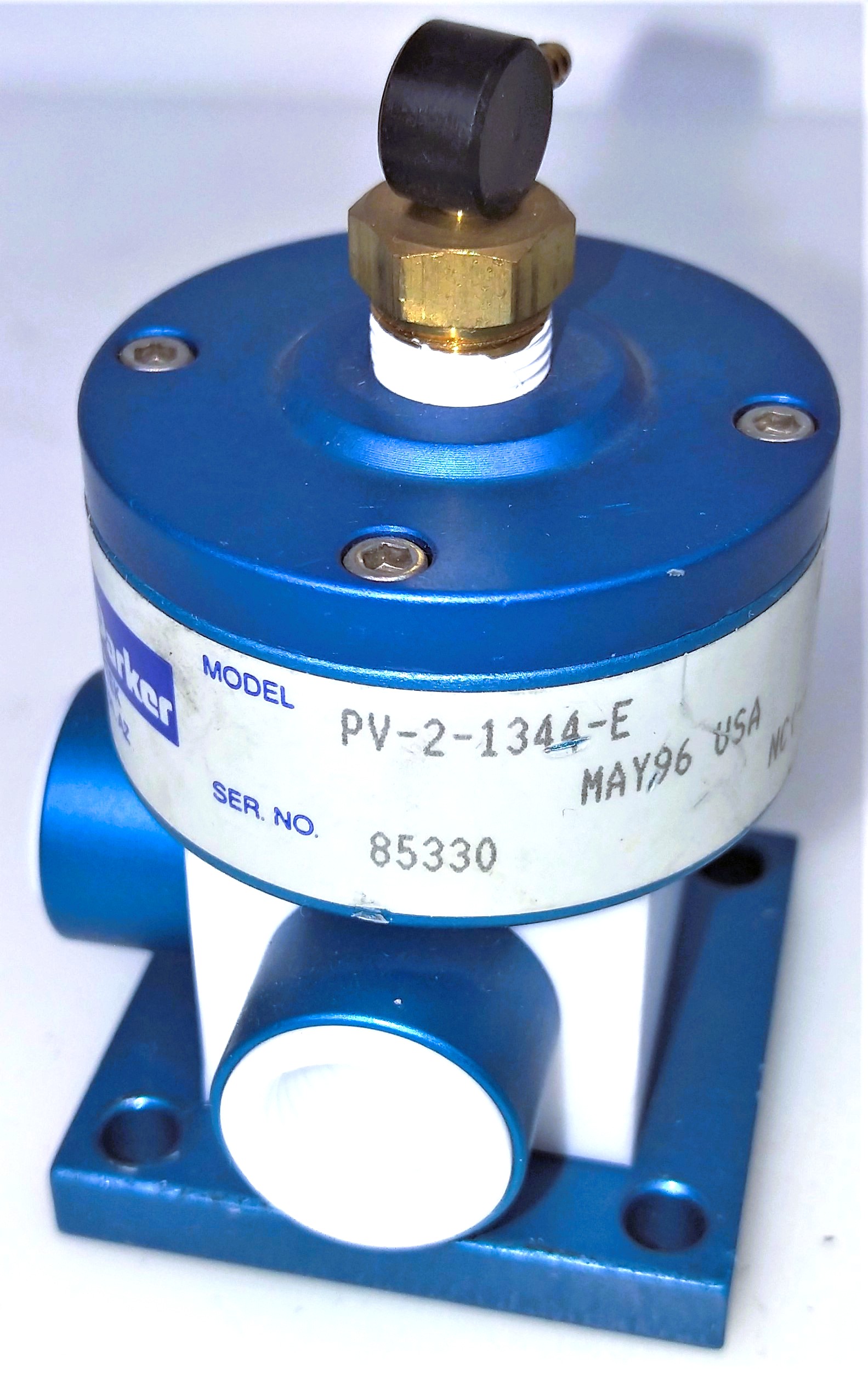 New Open Box Parker PV-2-1344-E Miniature Pneumatic Diaphragm Valve