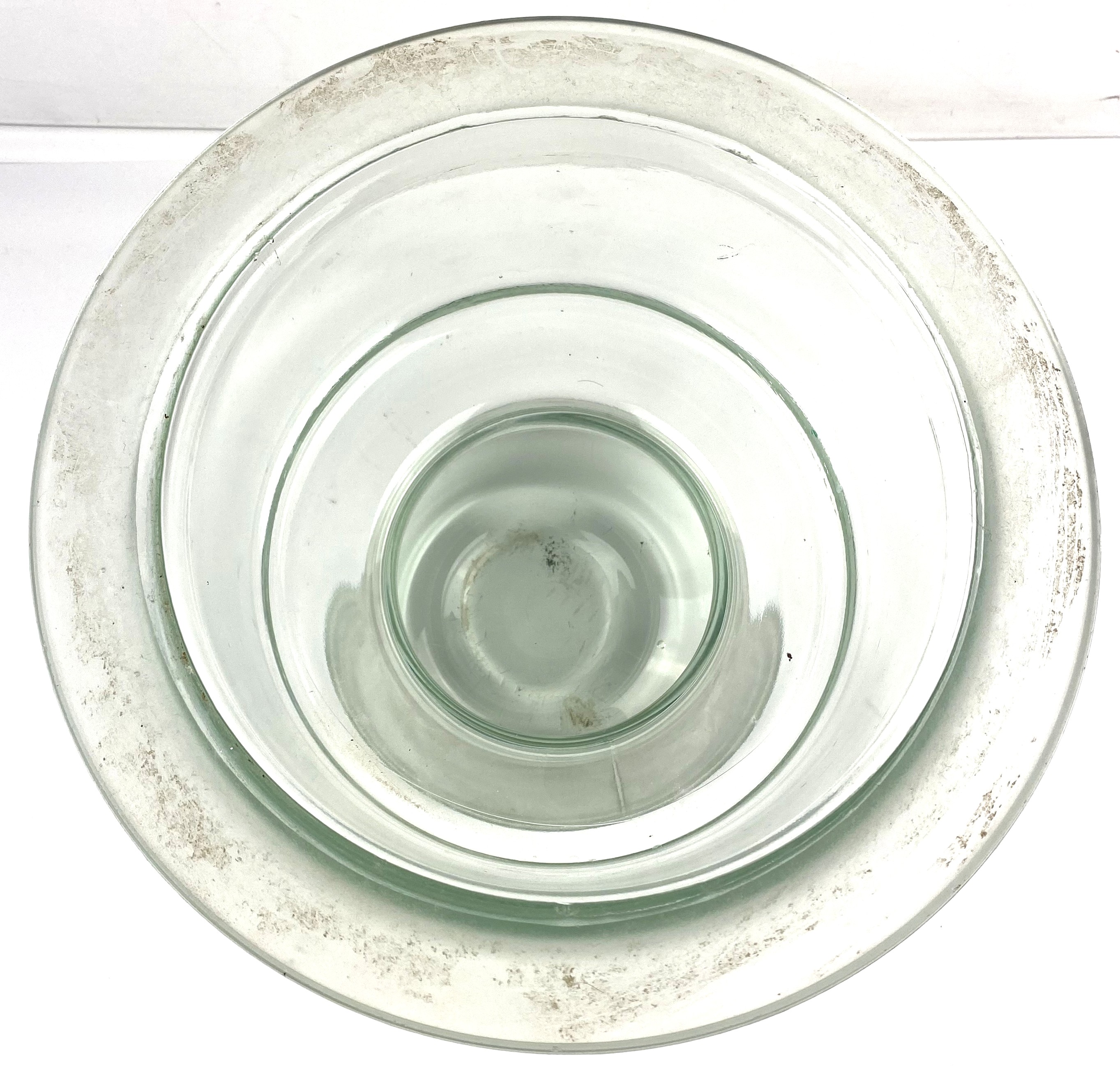 Used Corning PYREX Glass Vacuum Desiccator with Support Plate (5.8L)