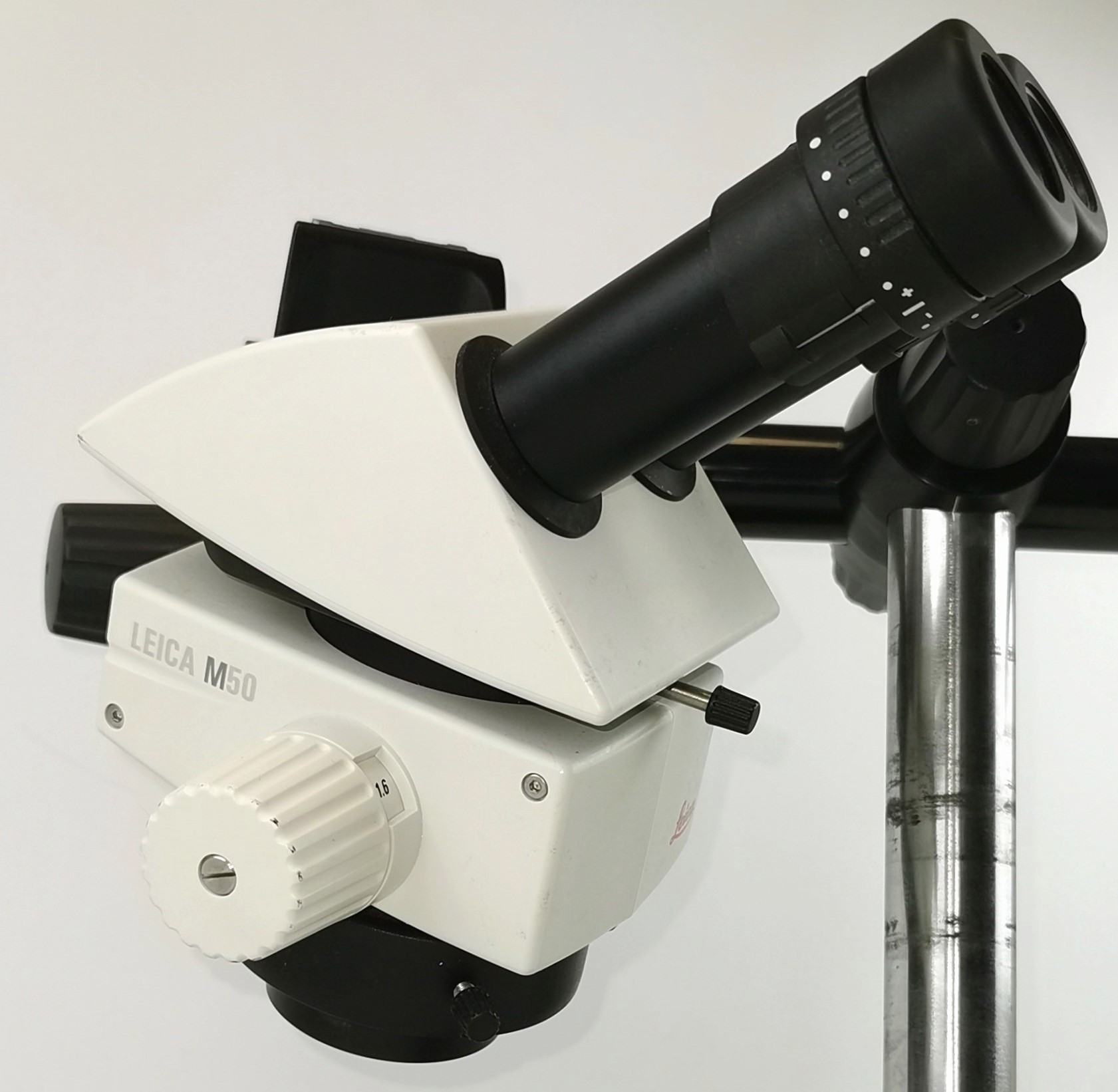 Used Leica M50 Stereo Zoom Microscope on Swing-Arm Stand