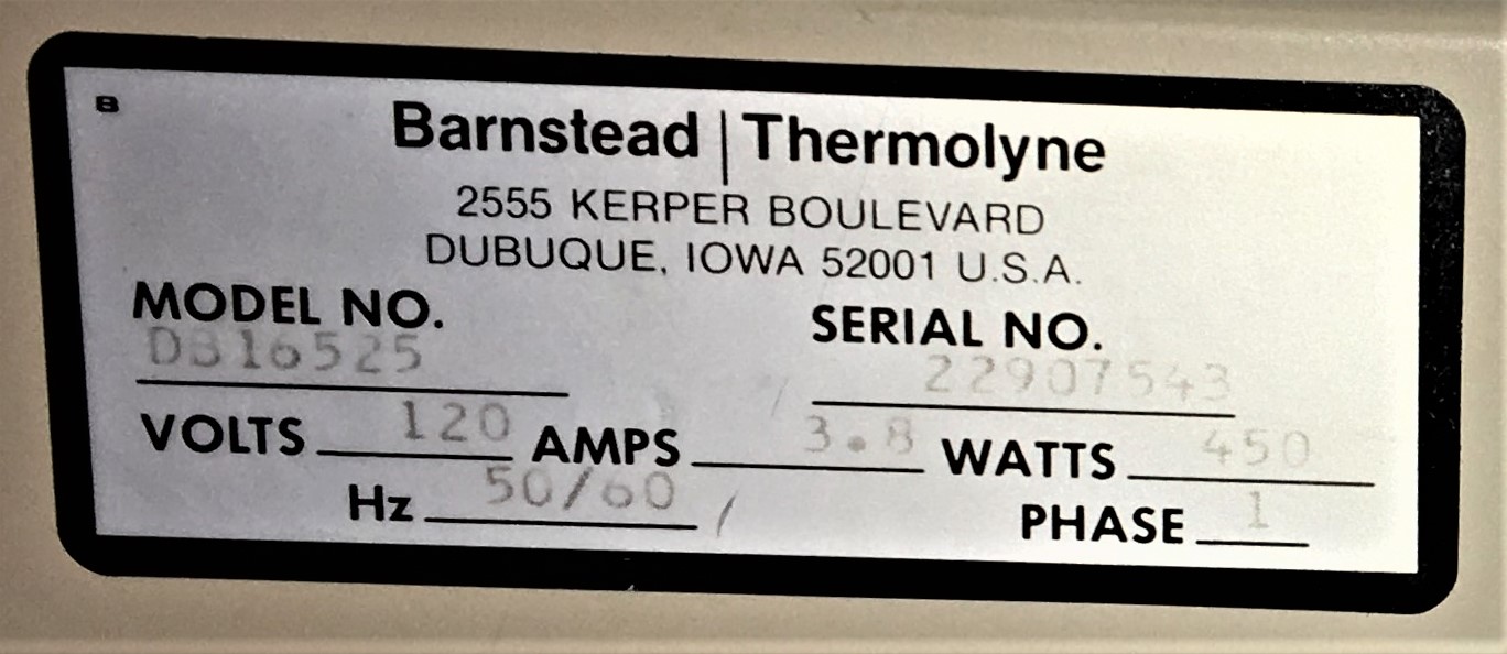 Used Thermolyne Type 16500 Dri-Bath Heater for COD Digestion