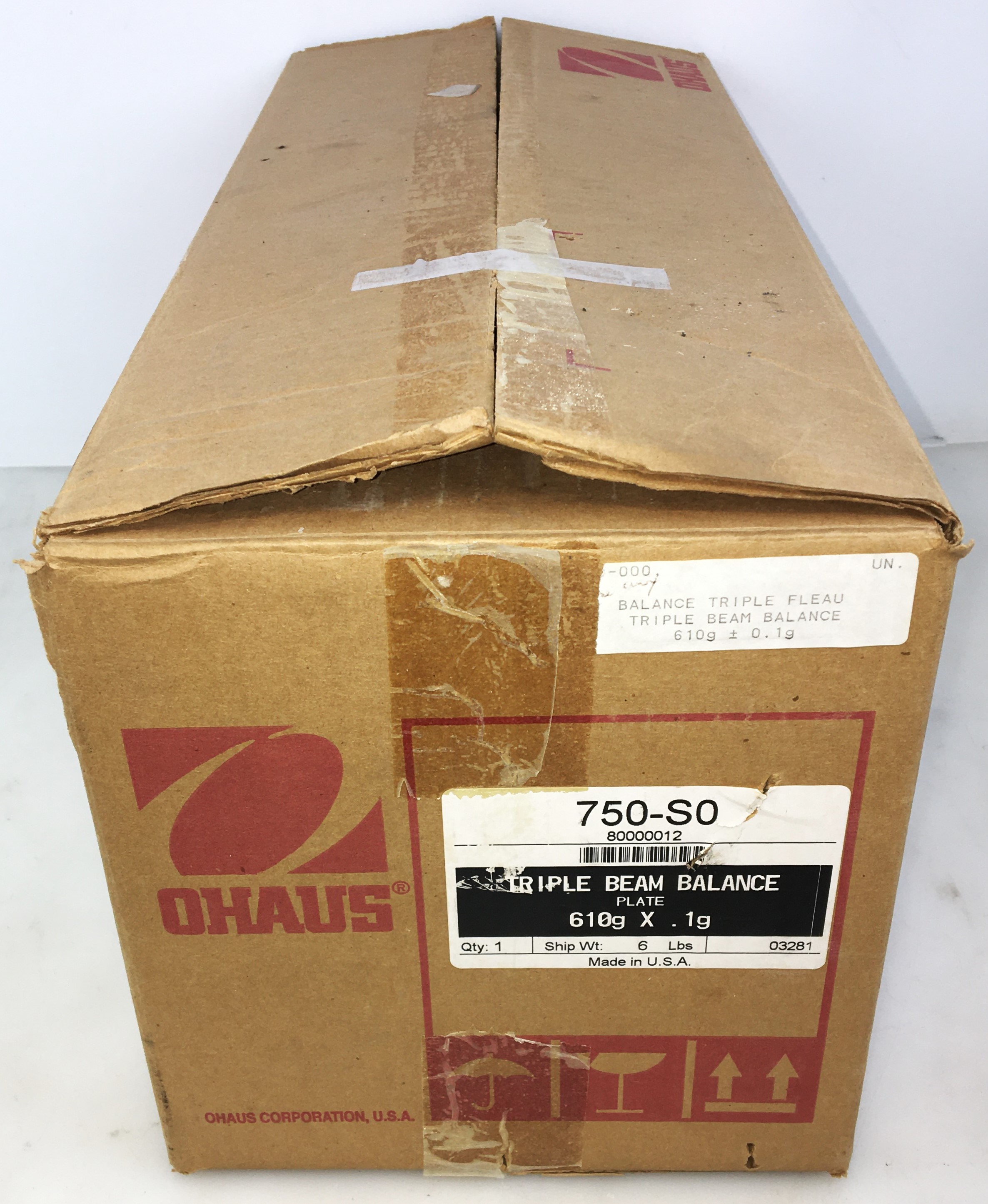 New Open Box Ohaus 700-800 Series Triple Beam Balance (610g x 0.1g)