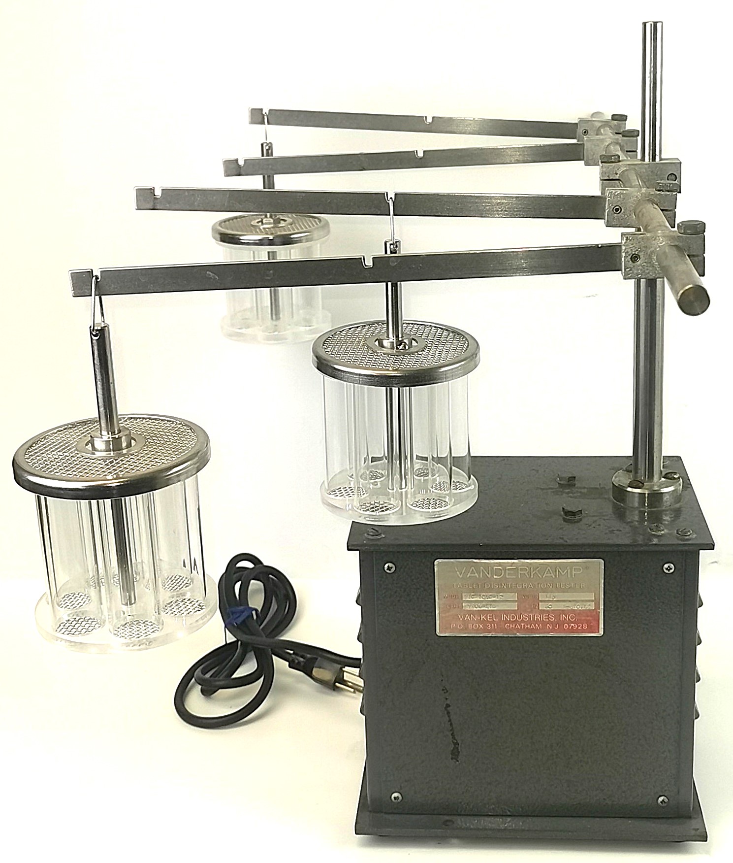 Used Vankel Vanderkamp 71C-104C-12 Tablet Disintegration Tester with Accessories