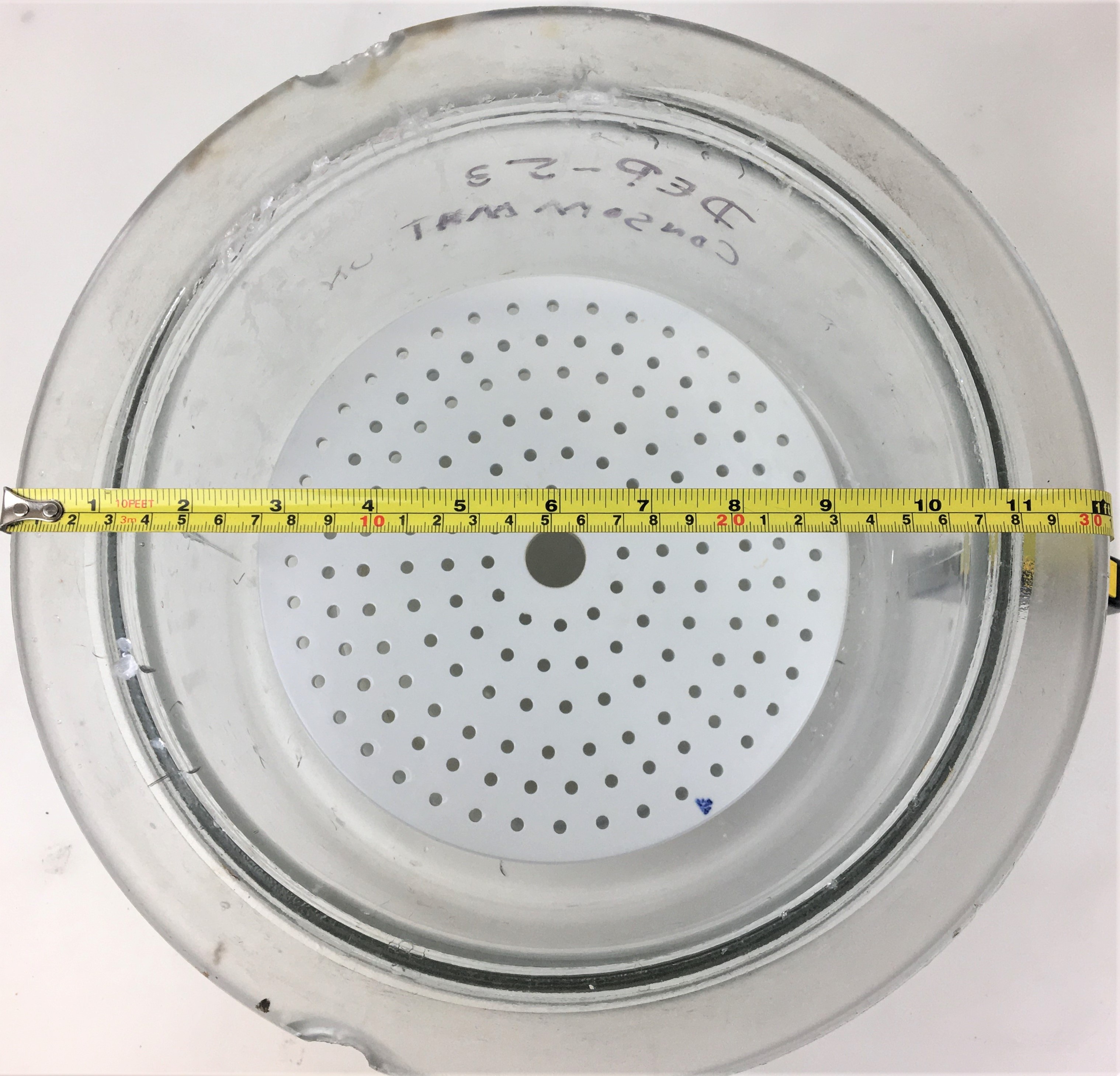 Used Corning PYREX 3081-250 (or Similar) Glass Desiccator with Support Plate (10.5L)