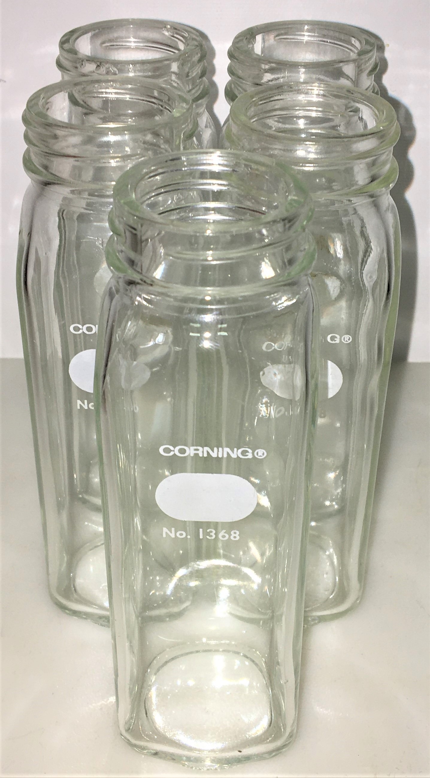 Used Corning PYREX 1368 Wide-Mouth Milk Dilution Bottle with Cap - 160mL