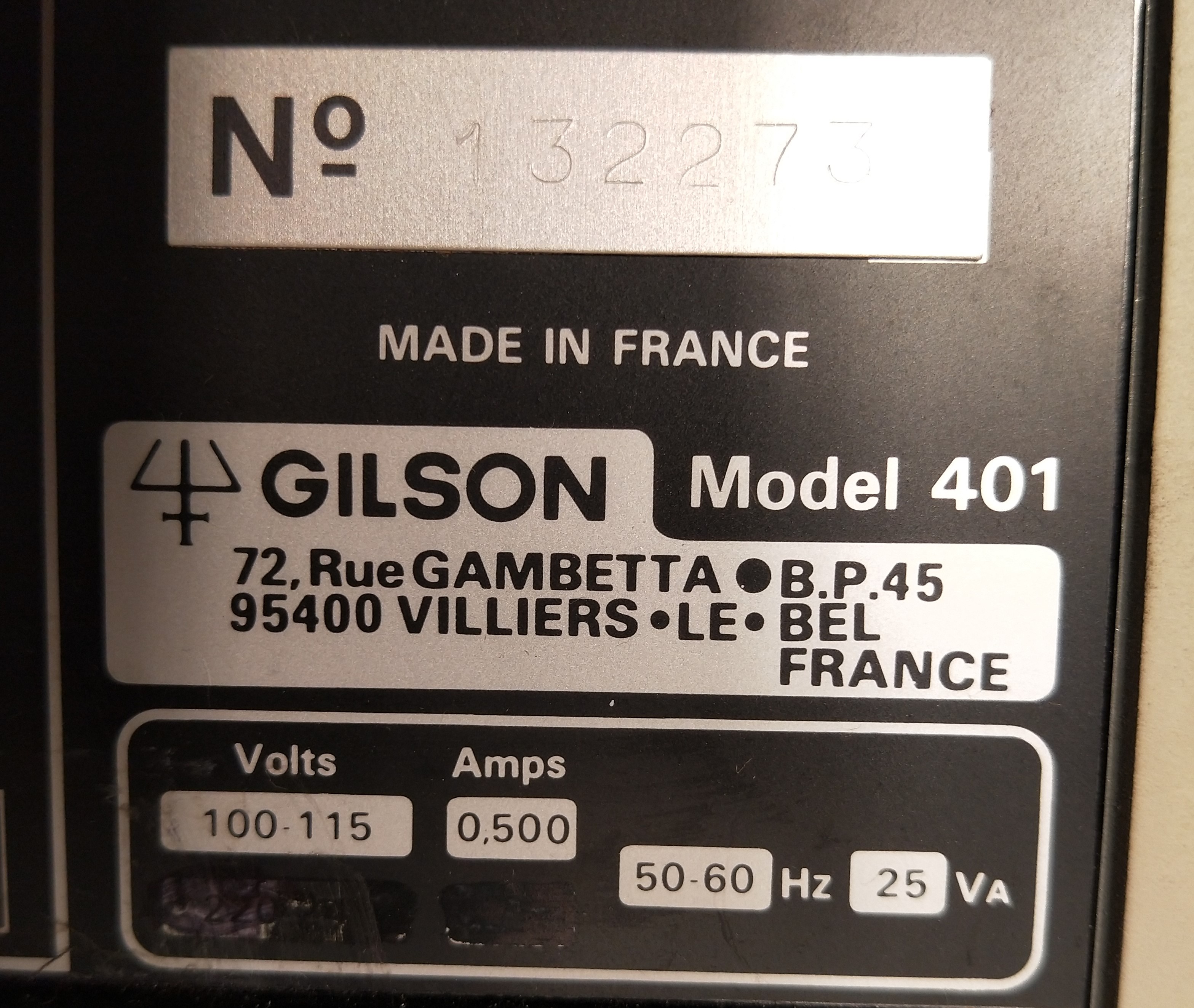 Used Gilson Dilutor 401 Syringe Pump with 201-202 Keypad Controller