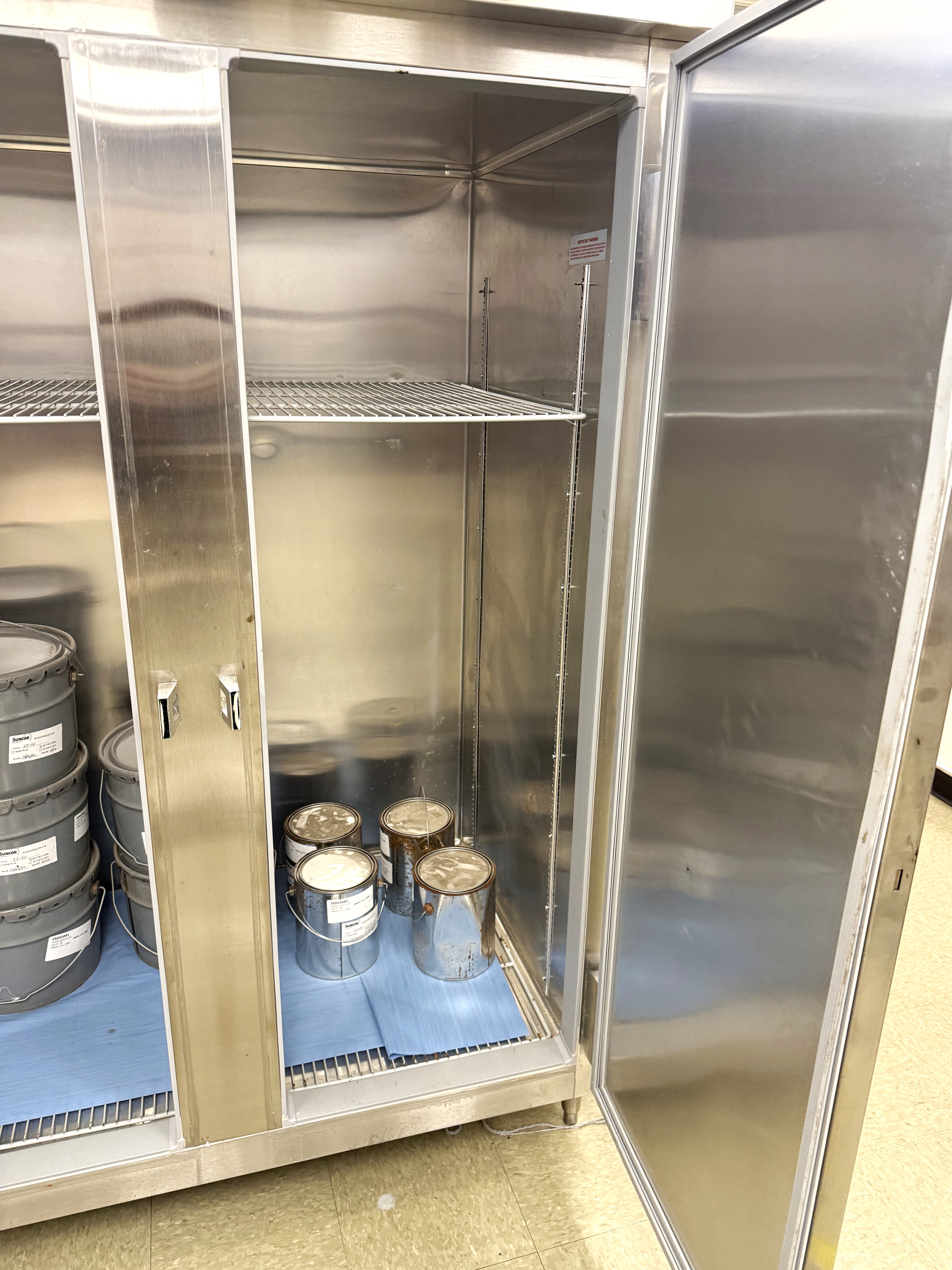 Used Fisher Isotemp 50FREEFSA 2-Door Flammable Storage Refrigerator (50 Cu-Ft)